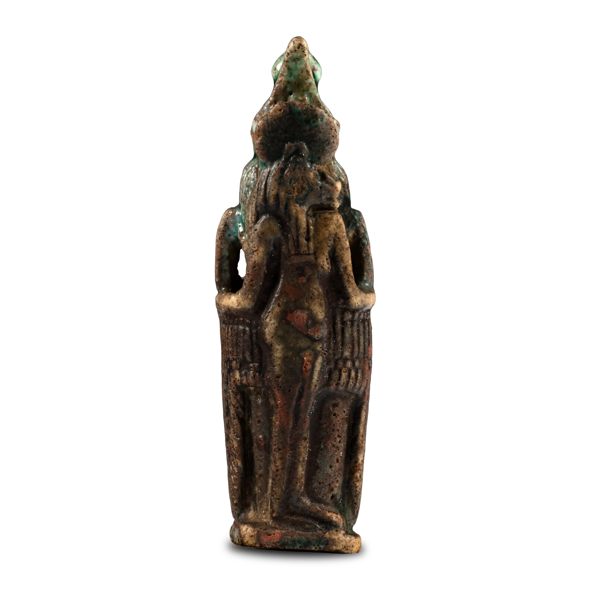 Egyptian Green Glazed Steatite Syncretic Amulet of Mut