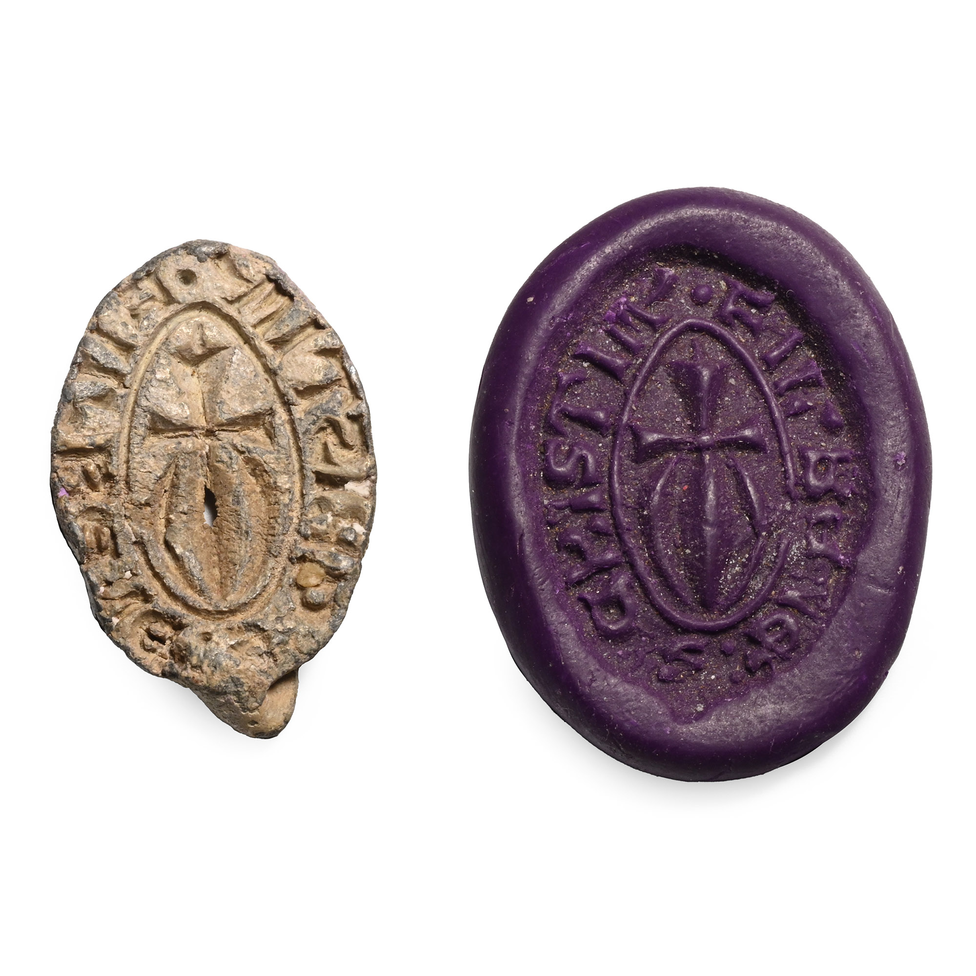 Medieval Lead Seal Matrix for Christine Daughter of Bene