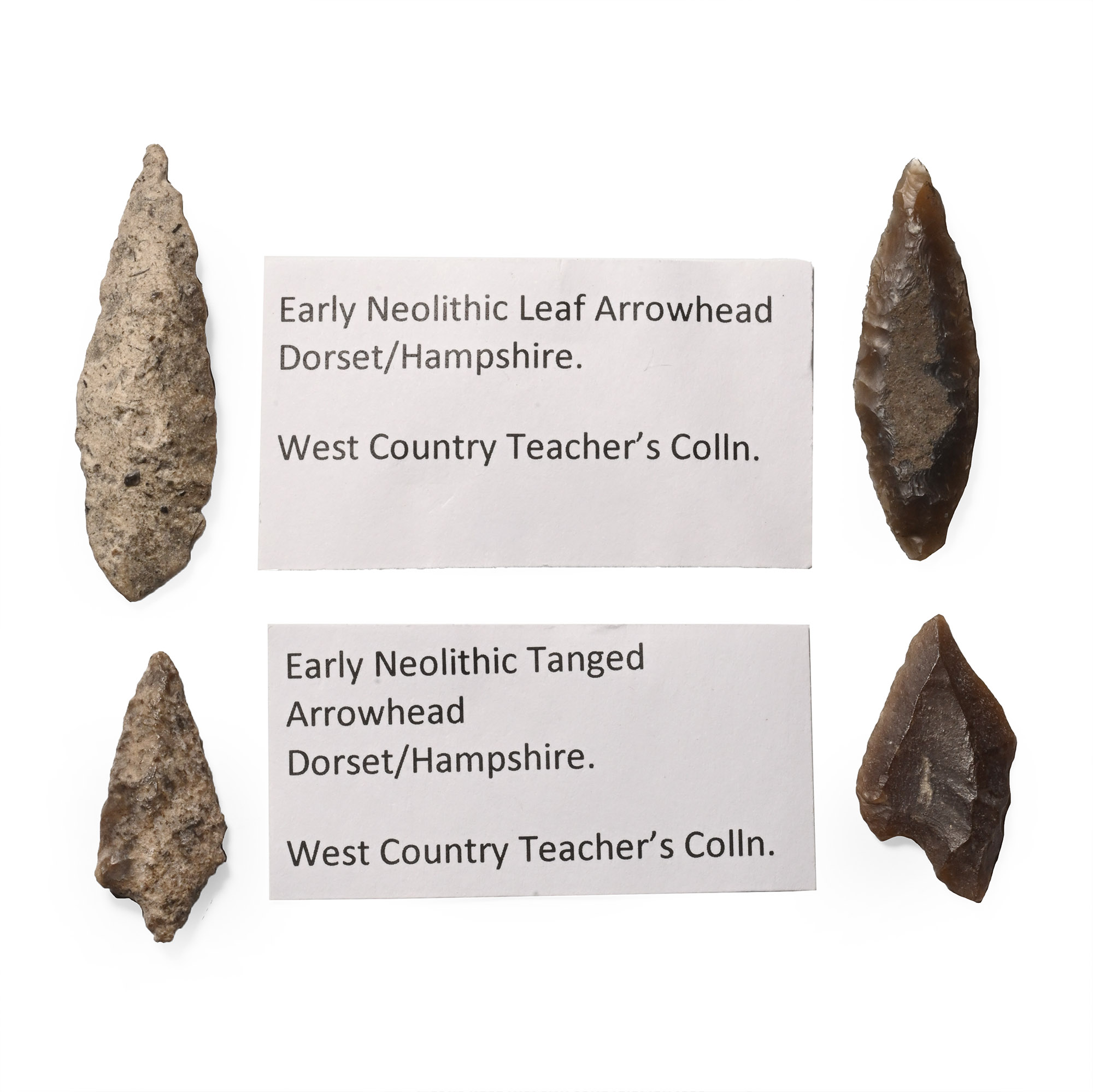 British Stone Age Arrowhead Collection