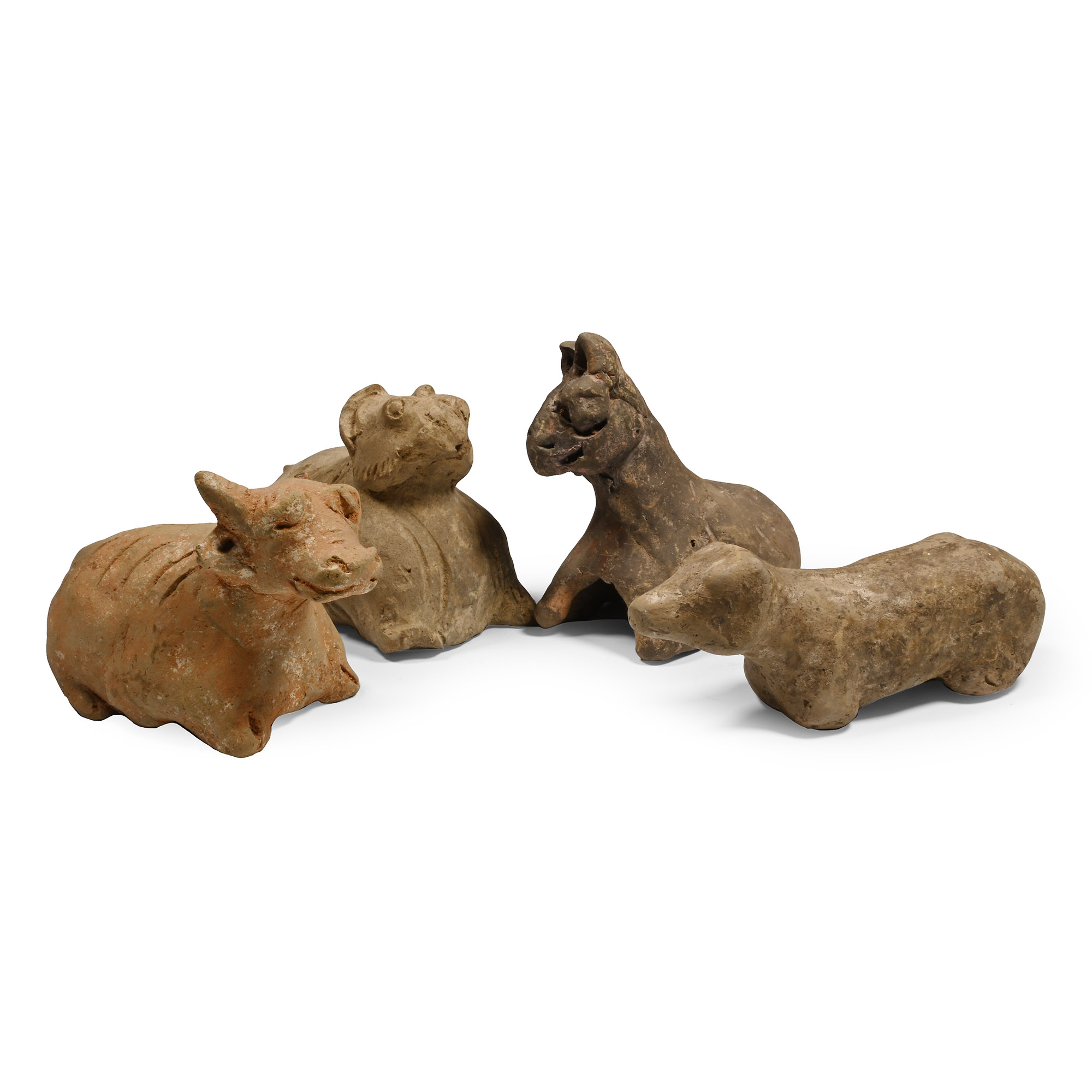 Chinese Yuan Terracotta Animal Group