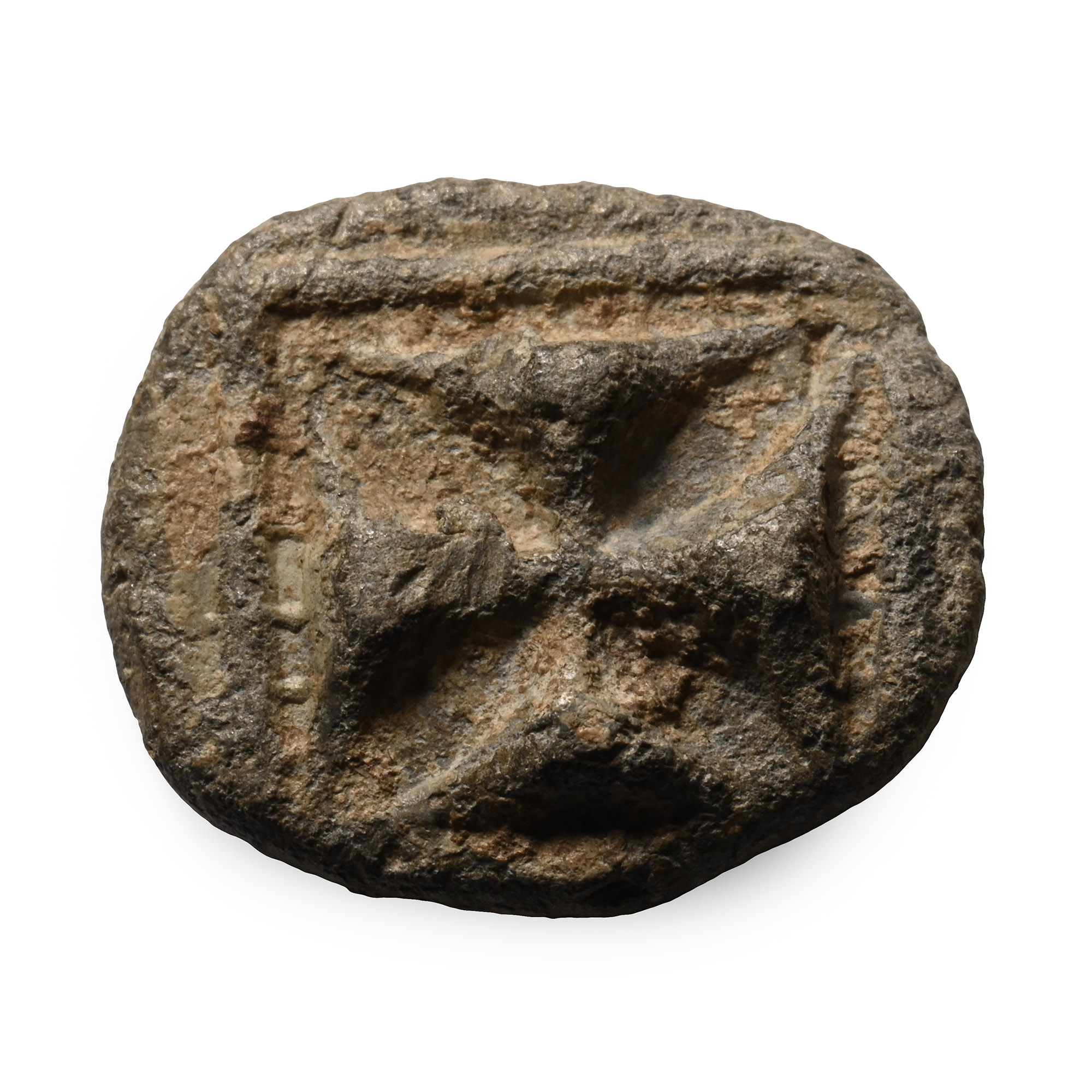 Medieval Lead Weight with Cross Pattee