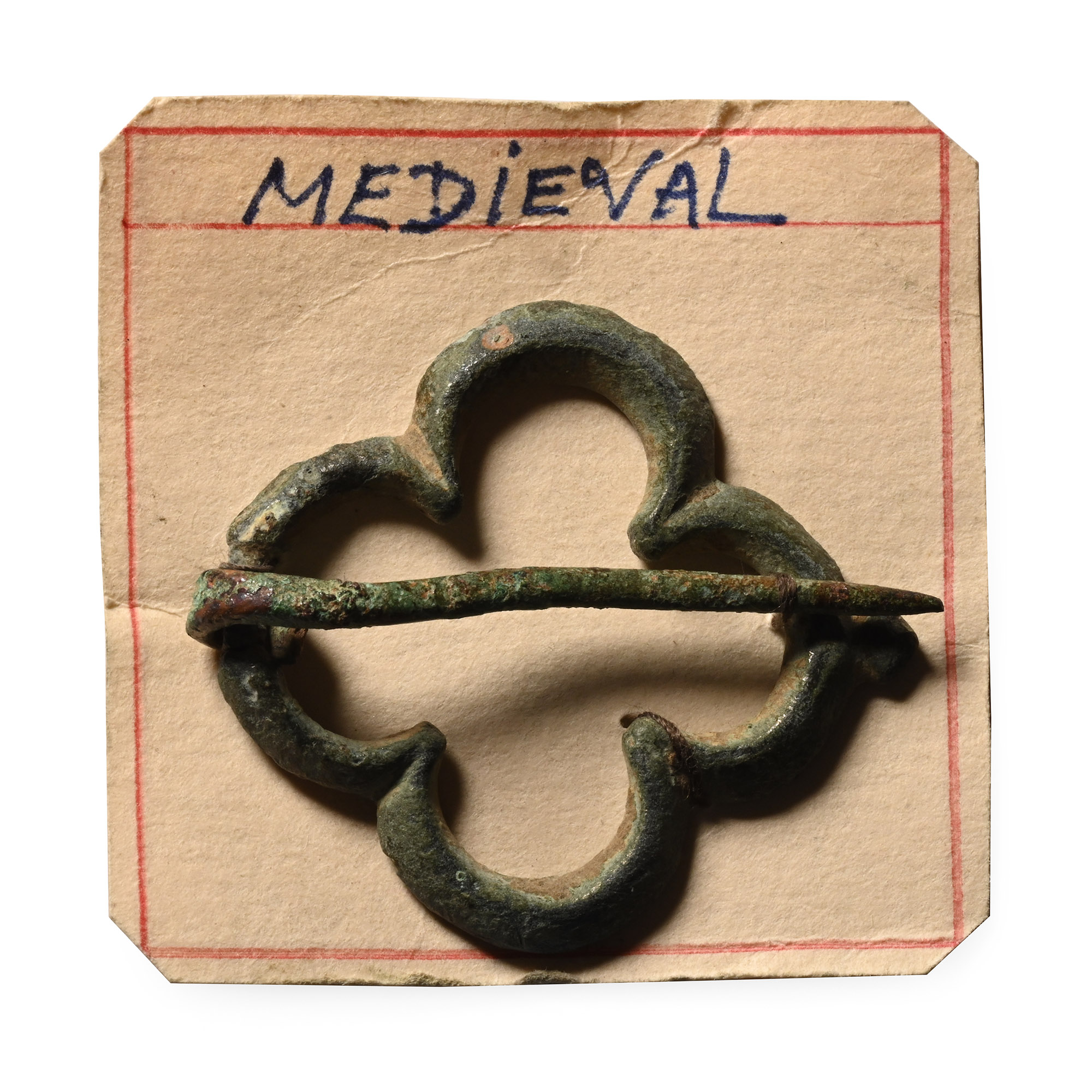 Medieval Bronze Quatrefoil Annular Brooch
