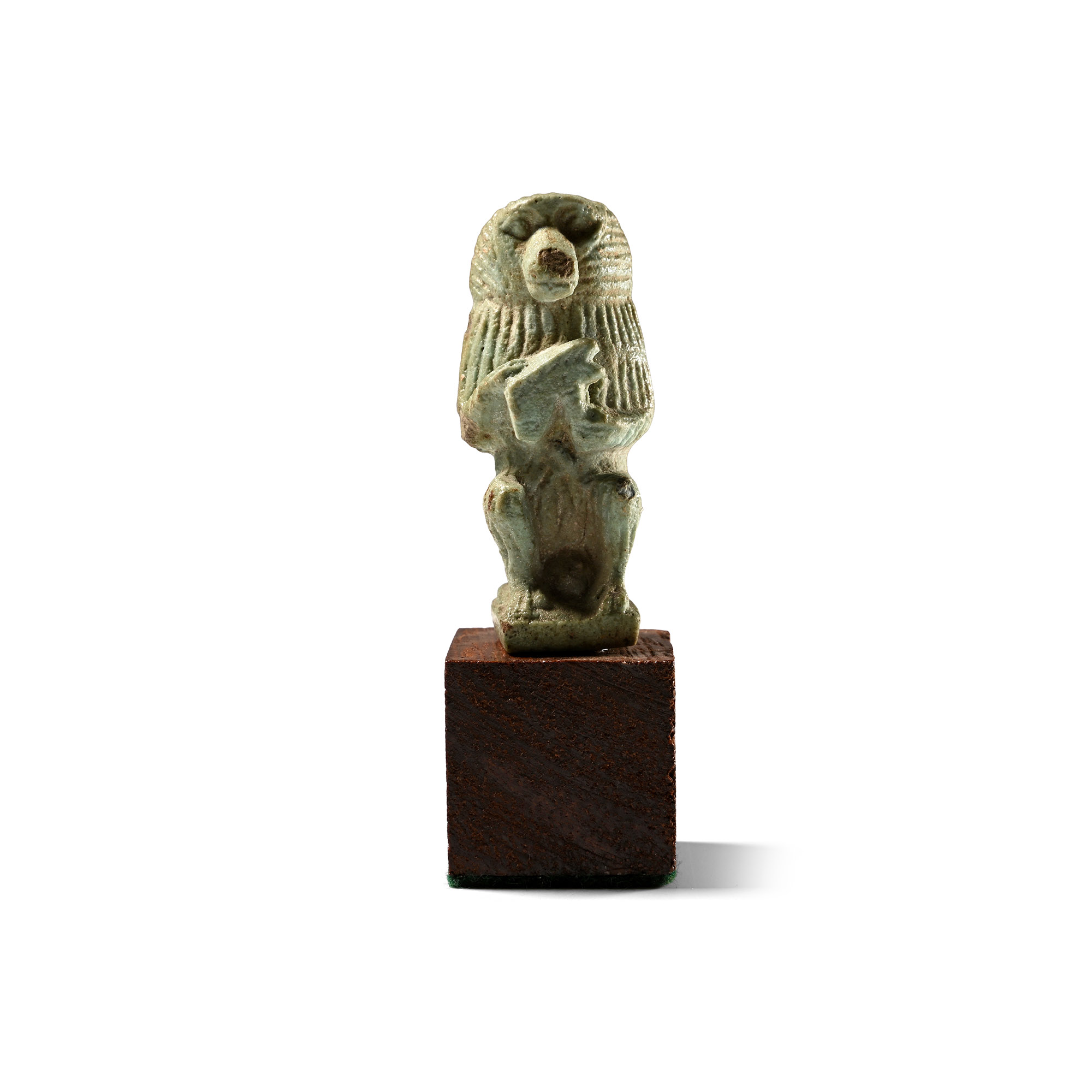 Large Egyptian Faience Thoth as a Baboon Amulet
