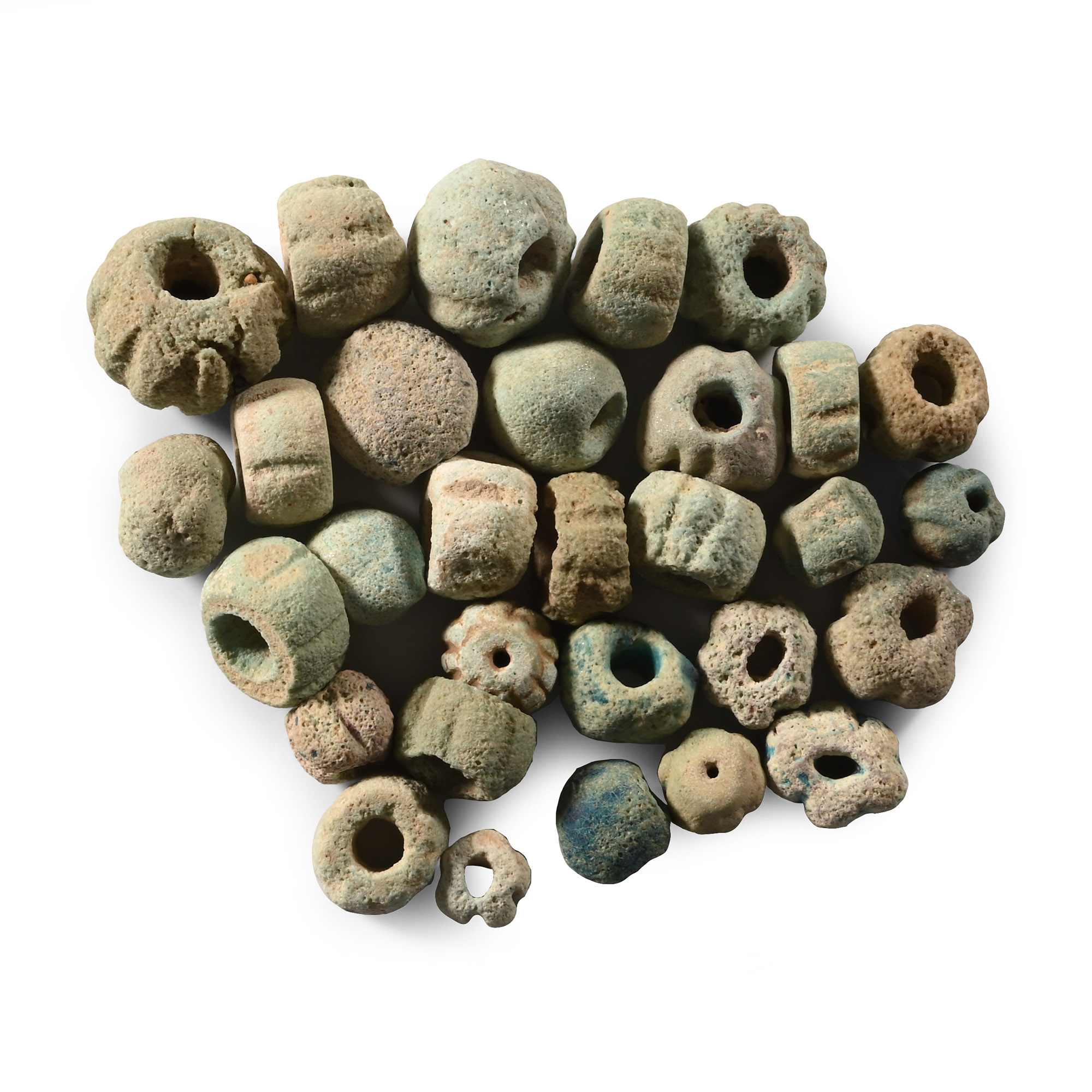Romano-Egyptian Faience Melon Bead Collection
