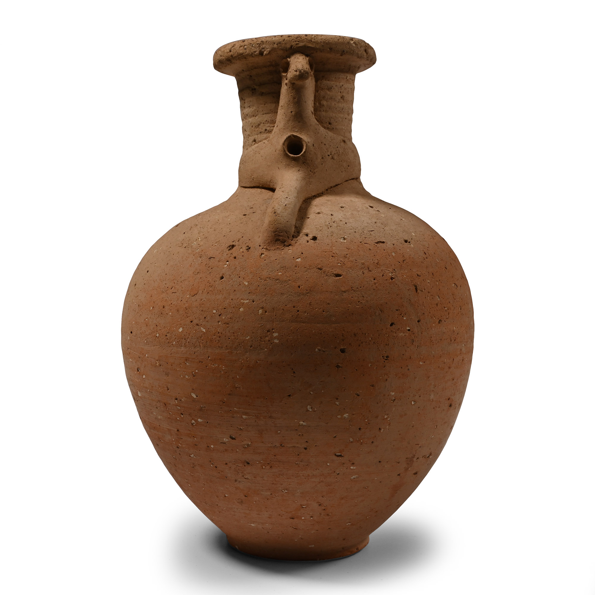 Western Asiatic Terracotta Jug with Zoomorphic Appliqué