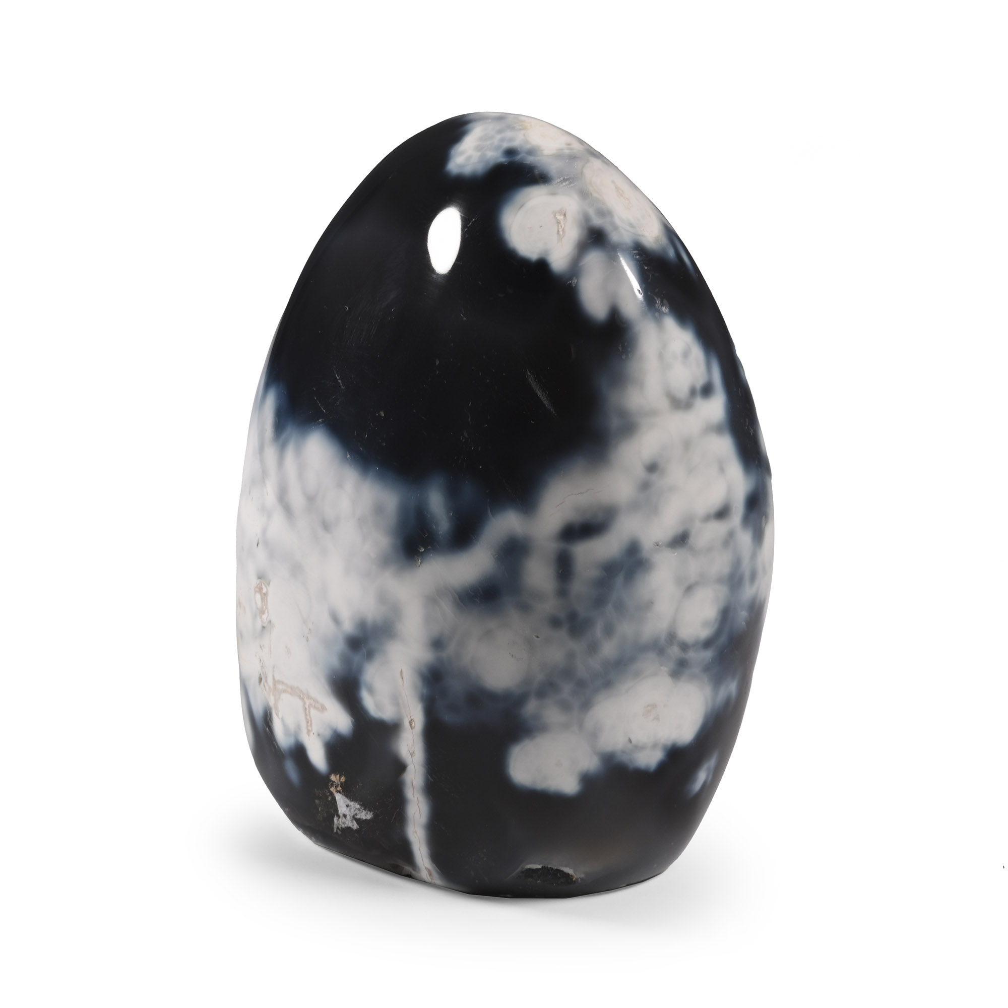 Polished 'Orca' Agate Display Pillar