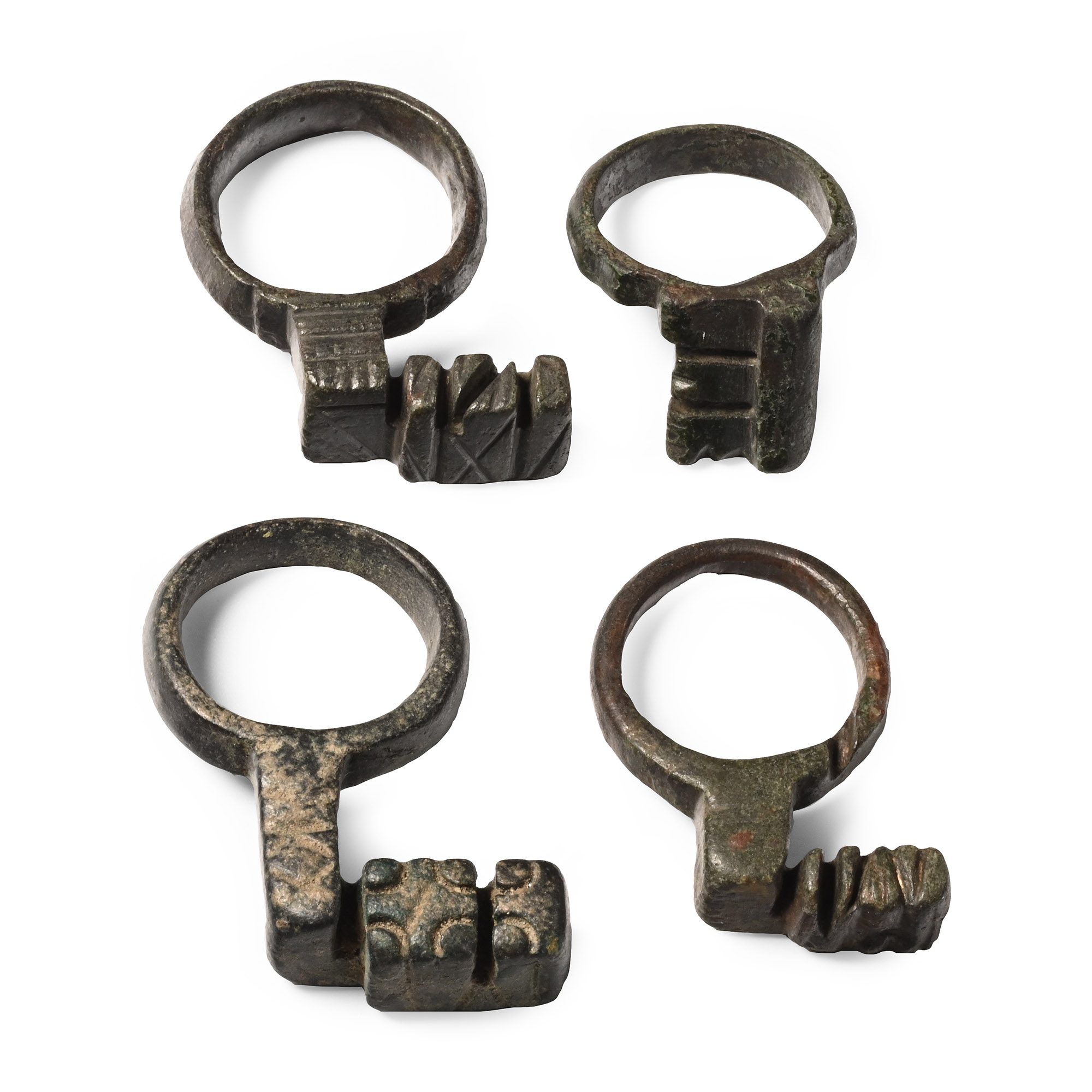 Roman Bronze Key Ring Collection