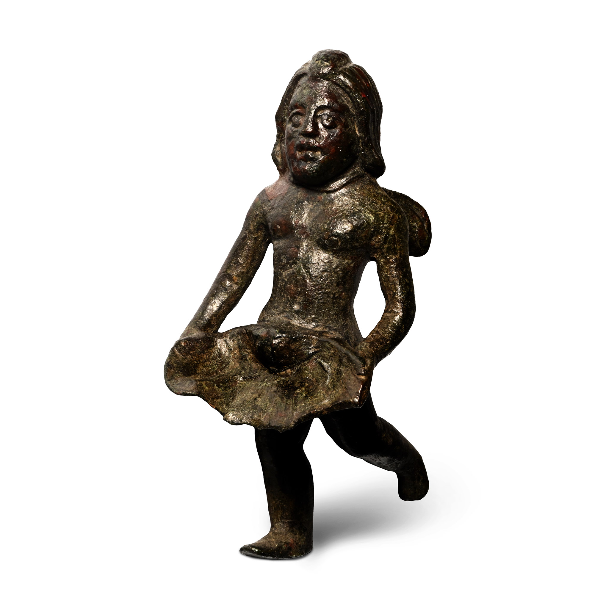 Roman Bronze Cupid with Offering Plate Statuette