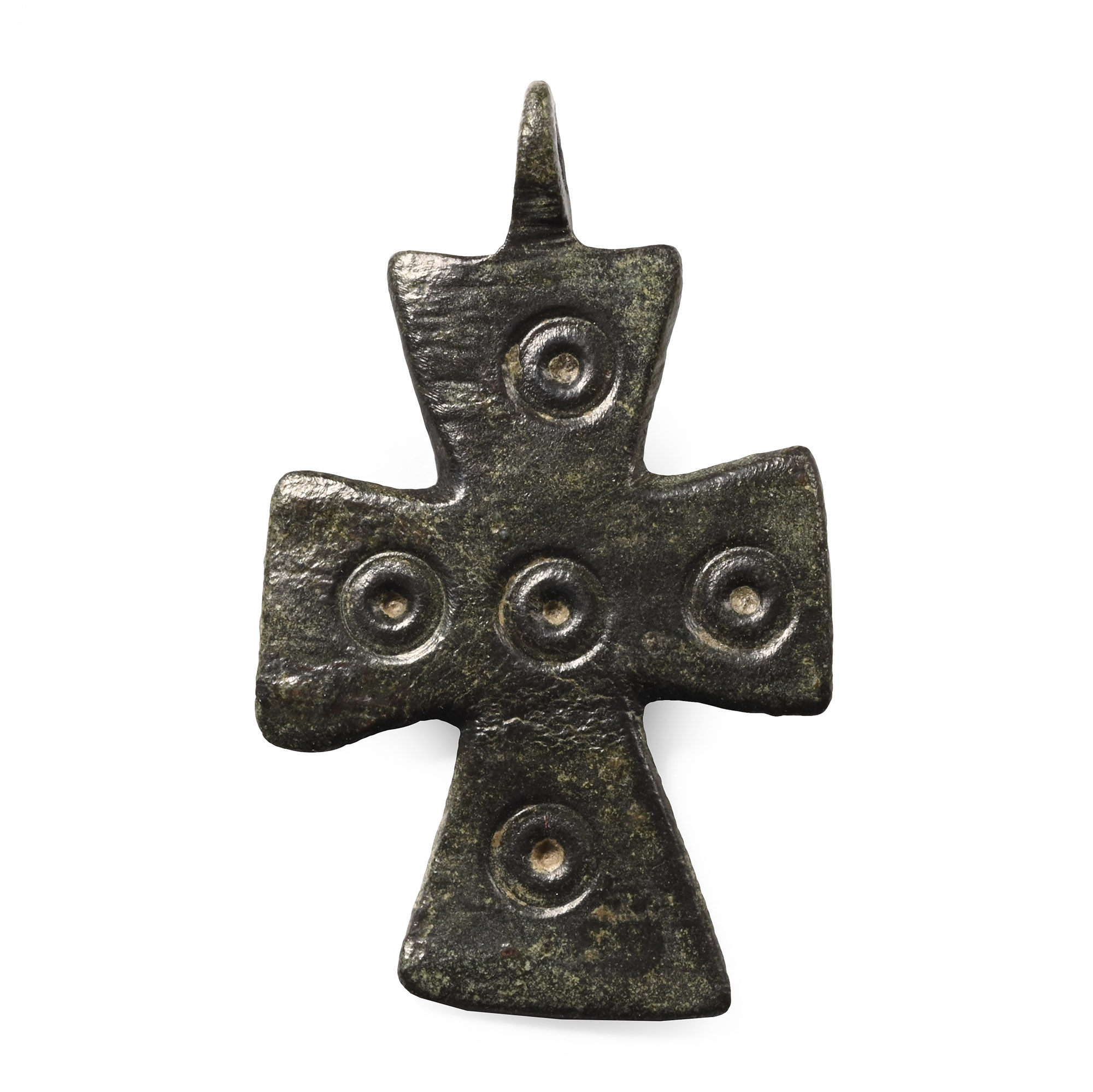 Byzantine Bronze Cross Pendant