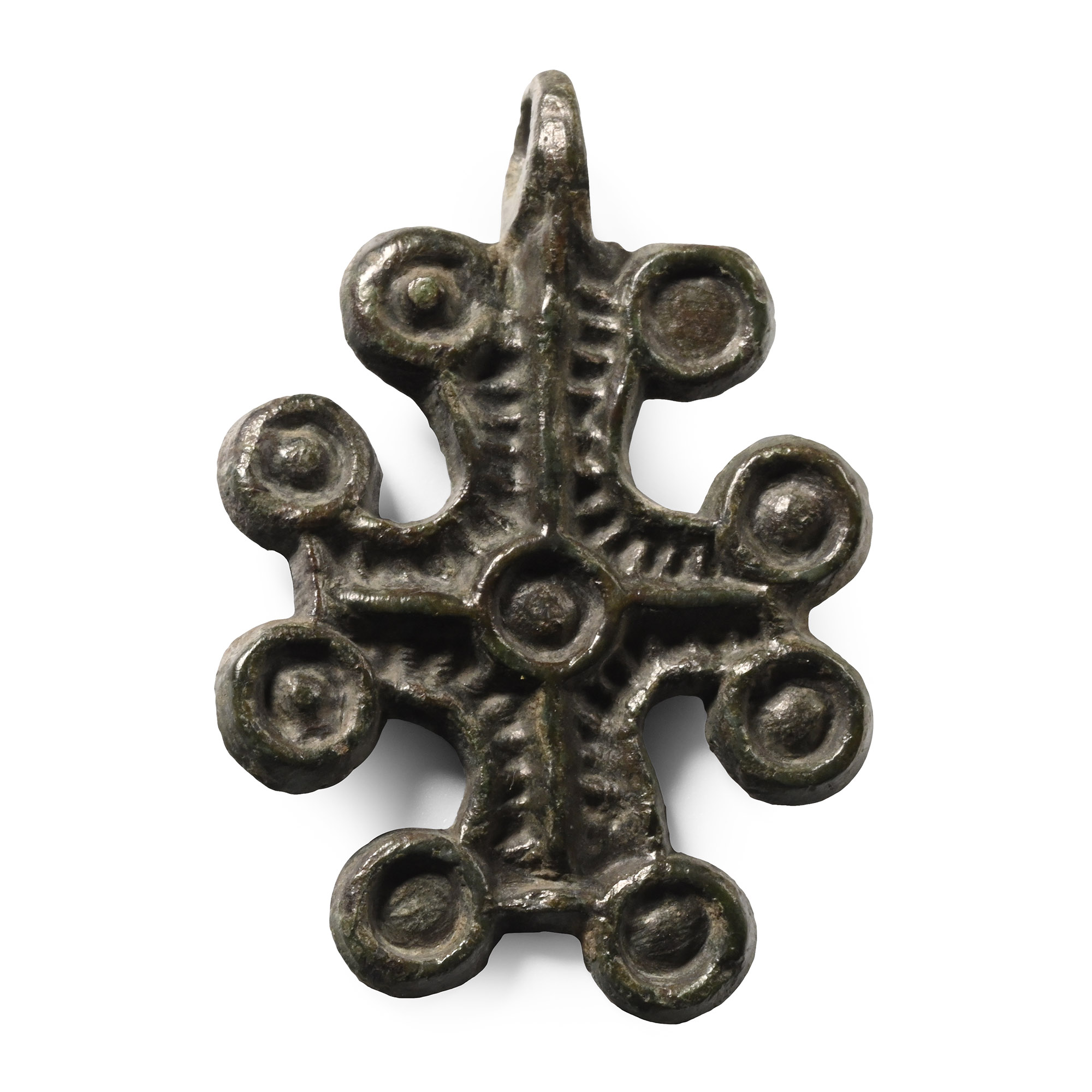 Byzantine Bronze Cross Pendant