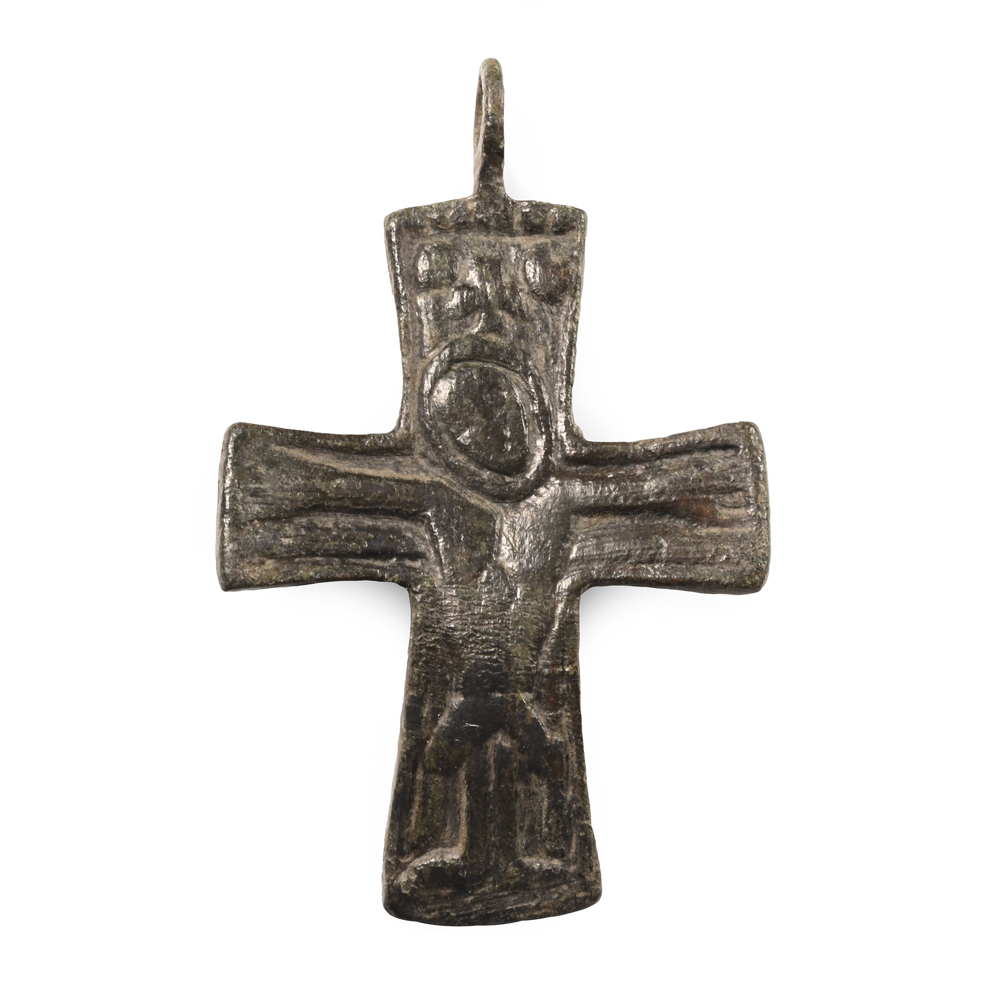 Byzantine Bronze Cross Pendant