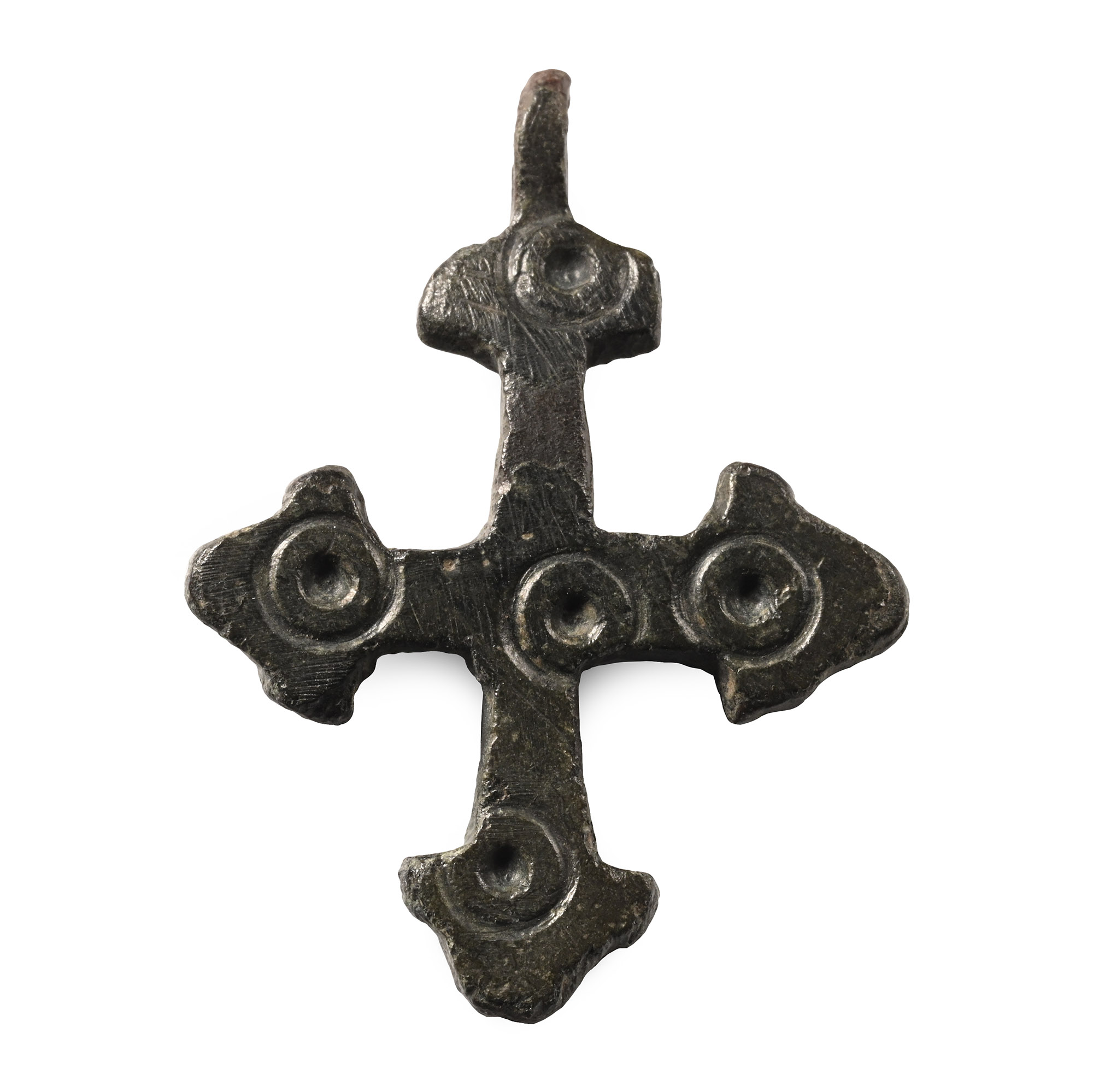 Byzantine Bronze Cross Pendant