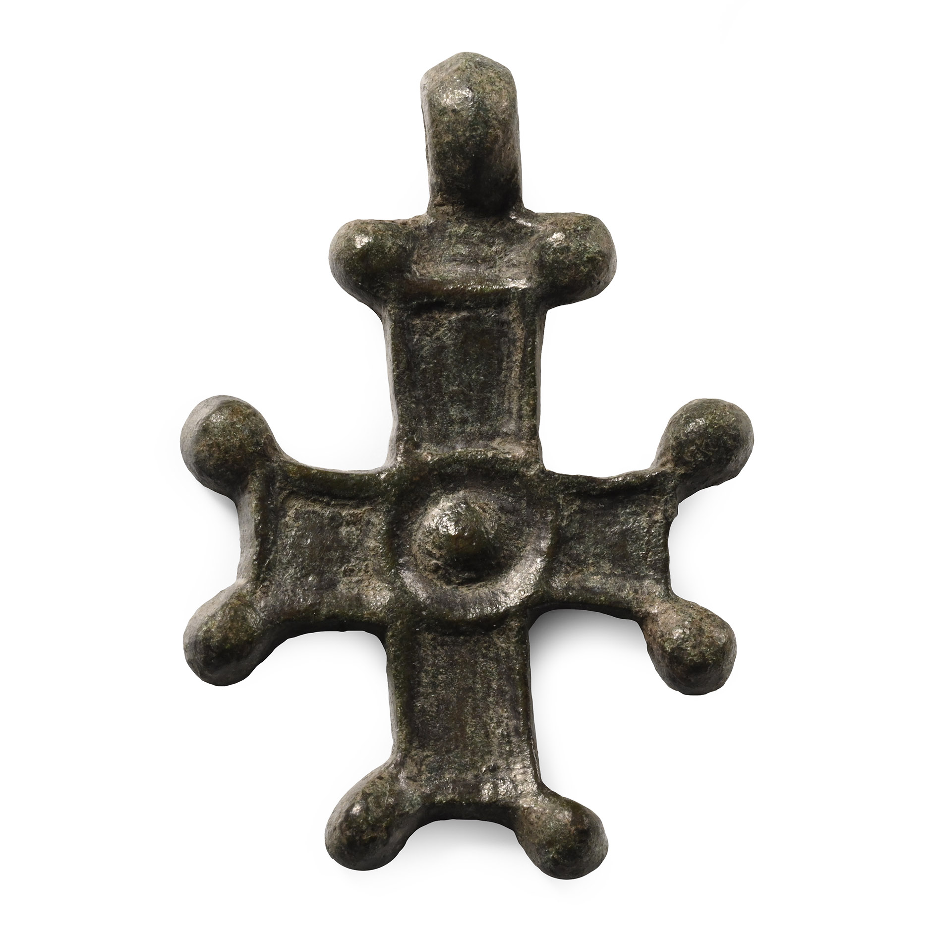Byzantine Bronze Cross Pendant