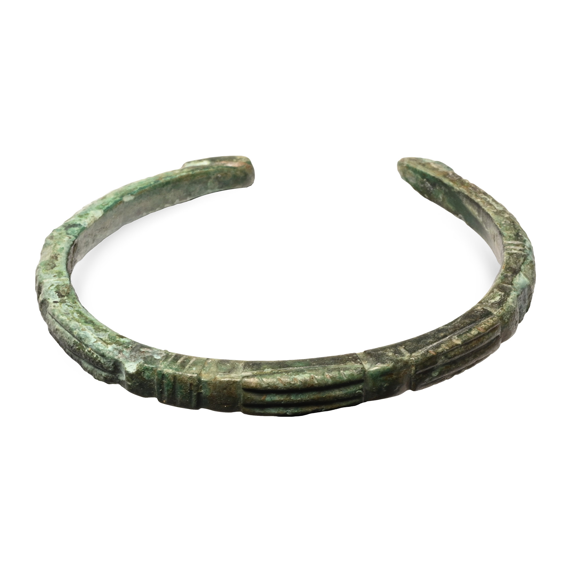 Late Roman Decorated Bronze Military Bracelet