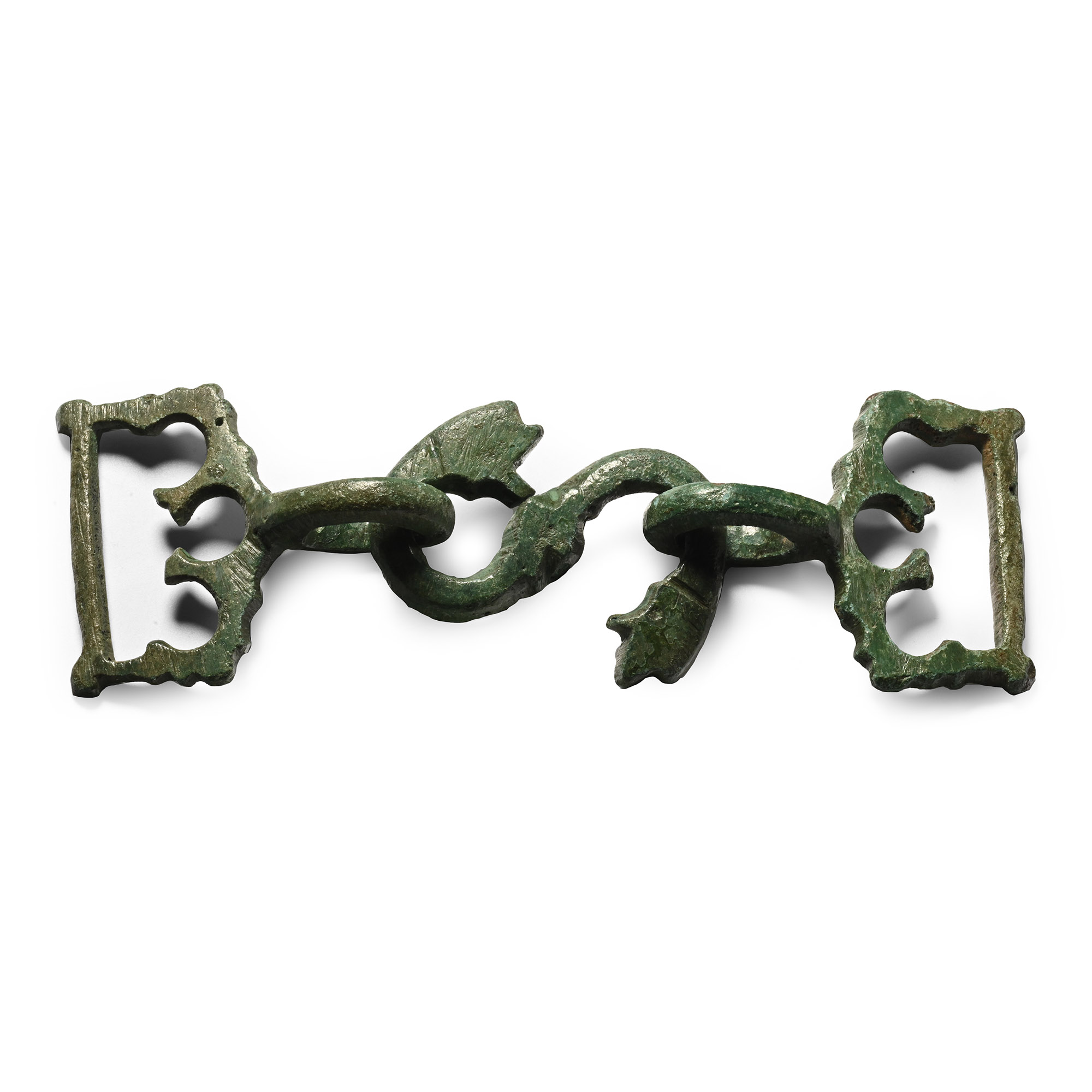 Medieval Bronze Belt Clasp Set