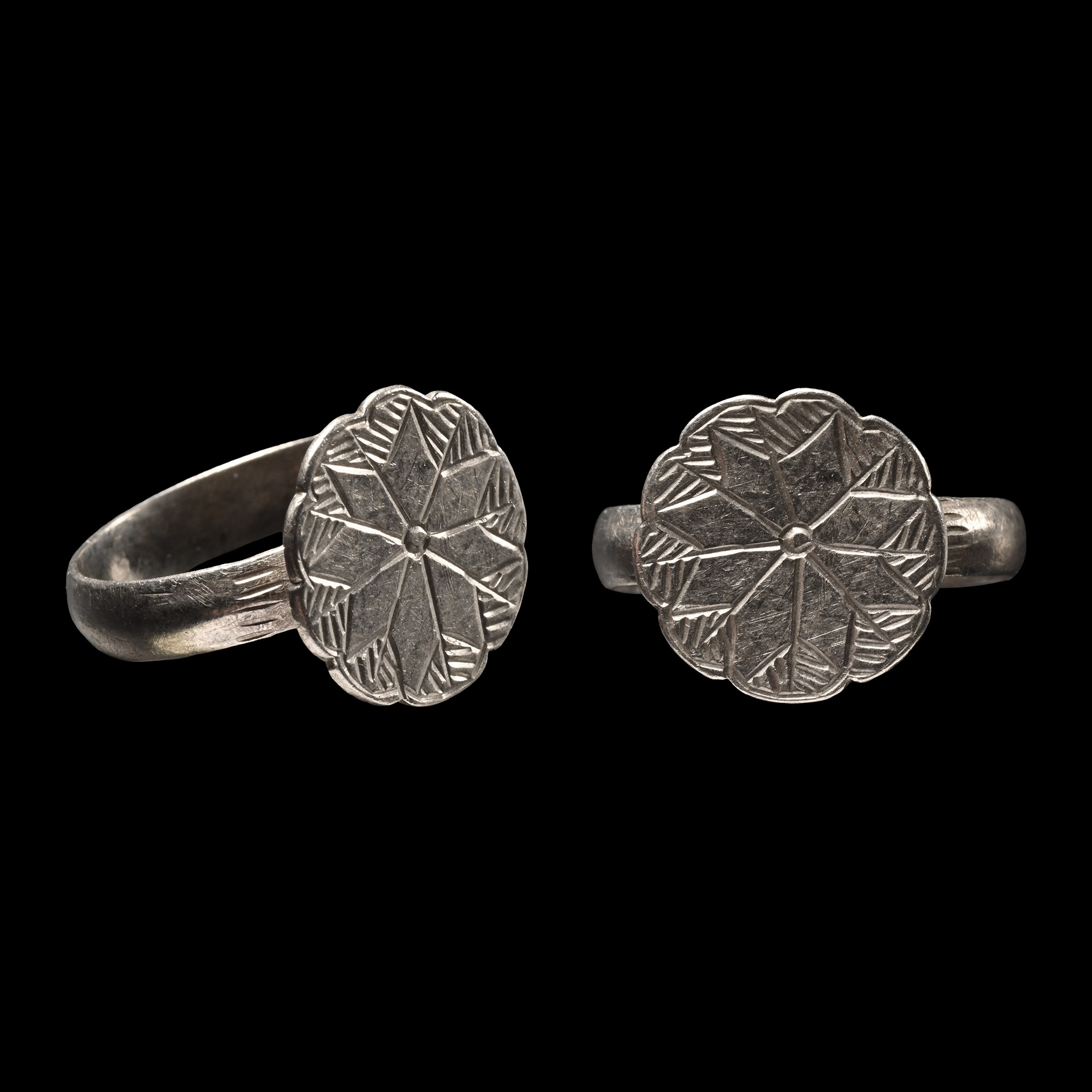 Medieval Silver Ring with Star