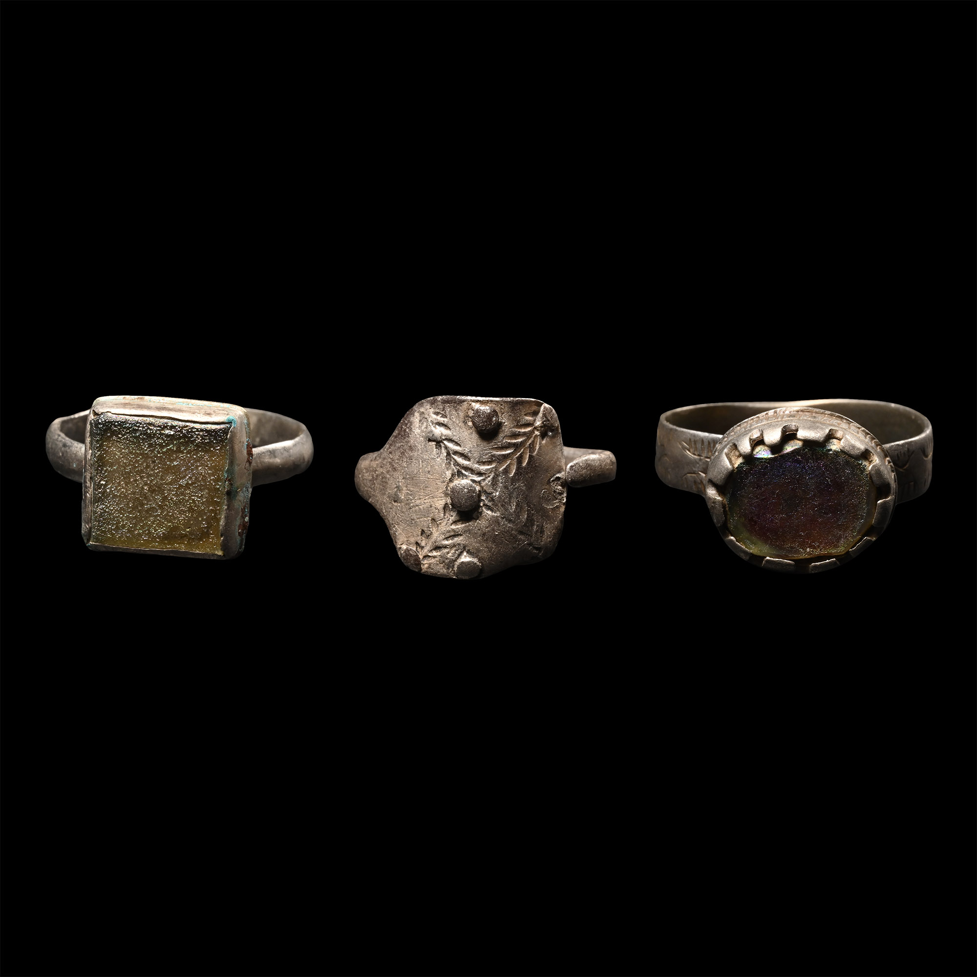 Tudor Period Silver Ring Group