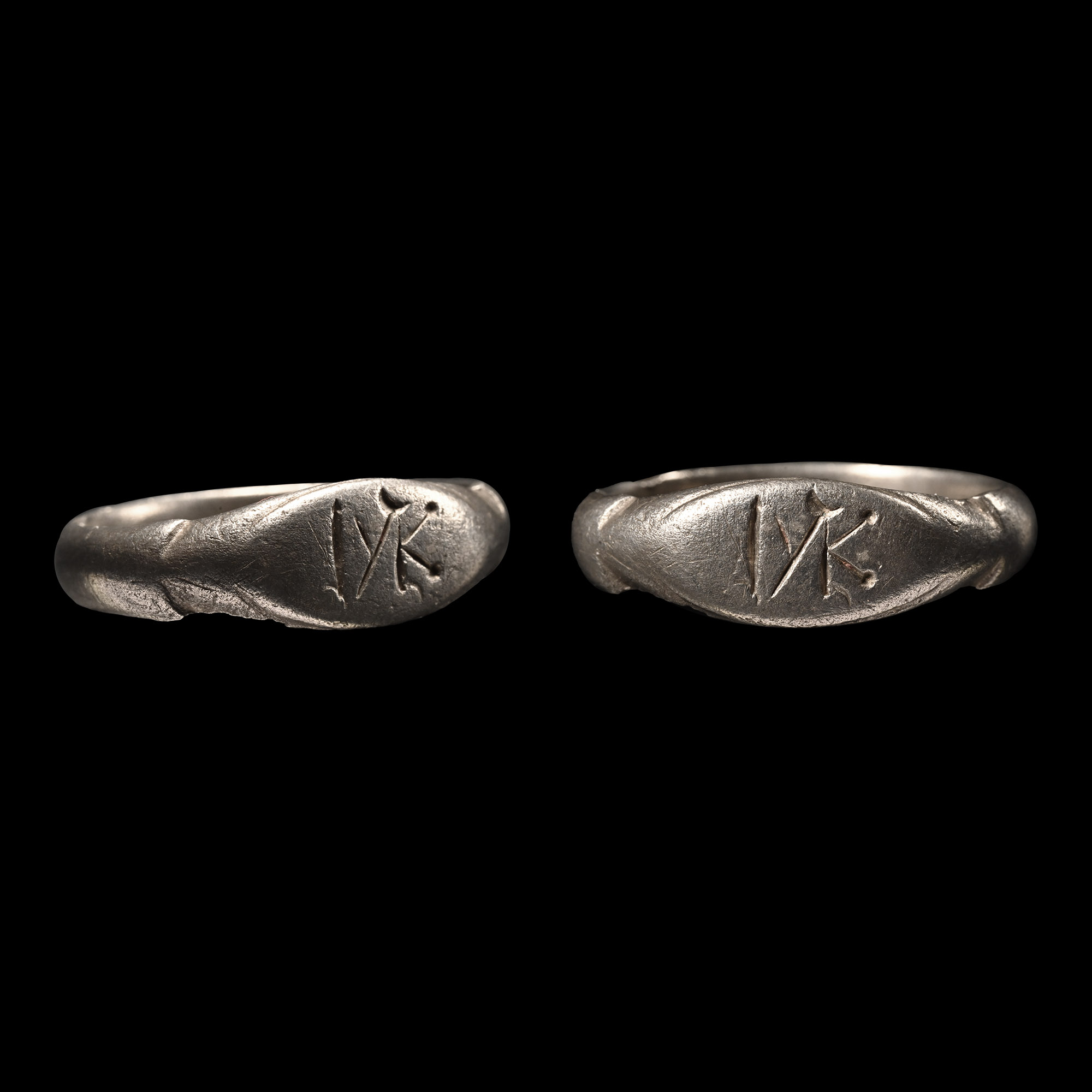 Byzantine Silver Ring with Monogram