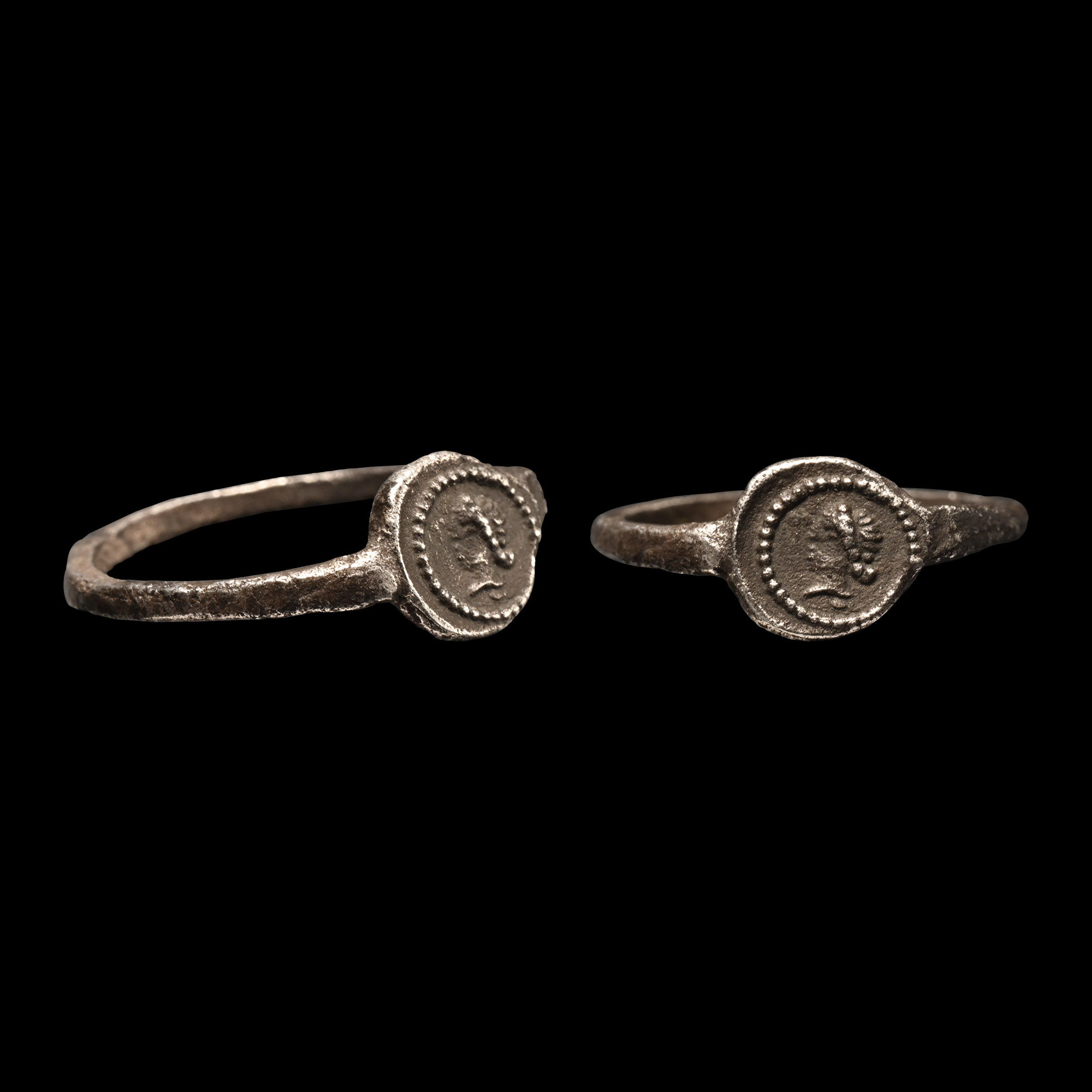 Greek Silver Ring with Portrait of Apollo
