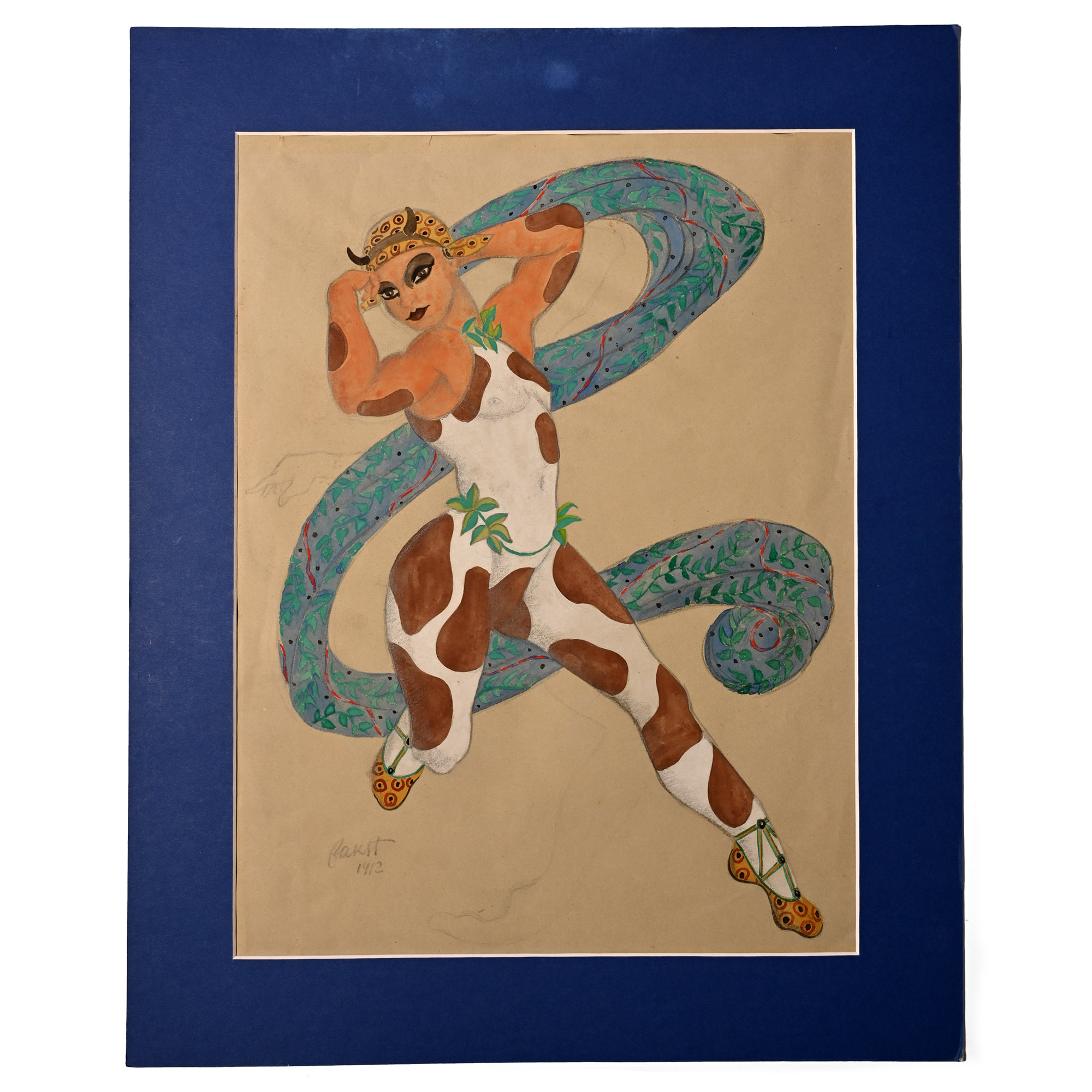 Female Acrobat Painting, Attributed to Leon Bakst (1866-1924)