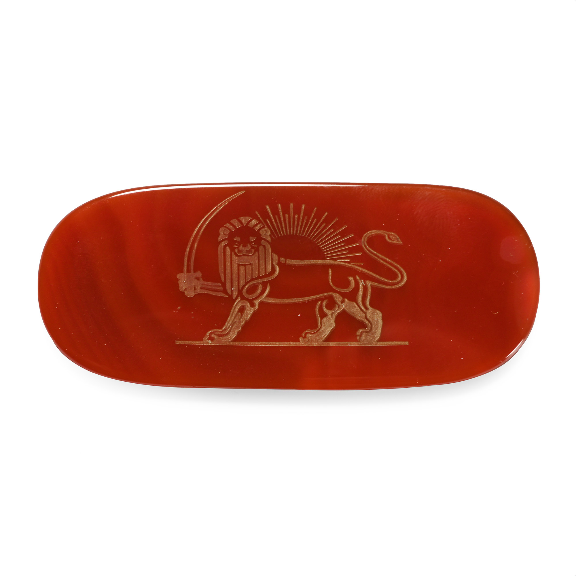 Western Asiatic Style Gemstone with Inscribed Sun and Lion