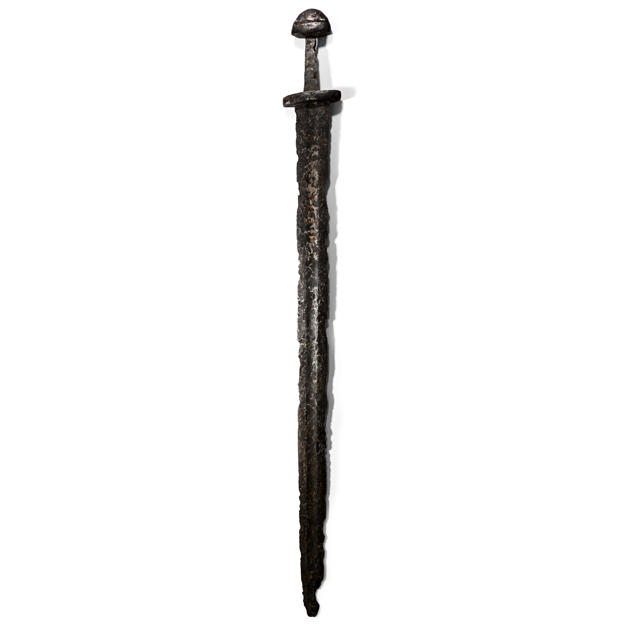 Viking Iron 'ULFBERH+T' Silver and Laten Inlaid Sword