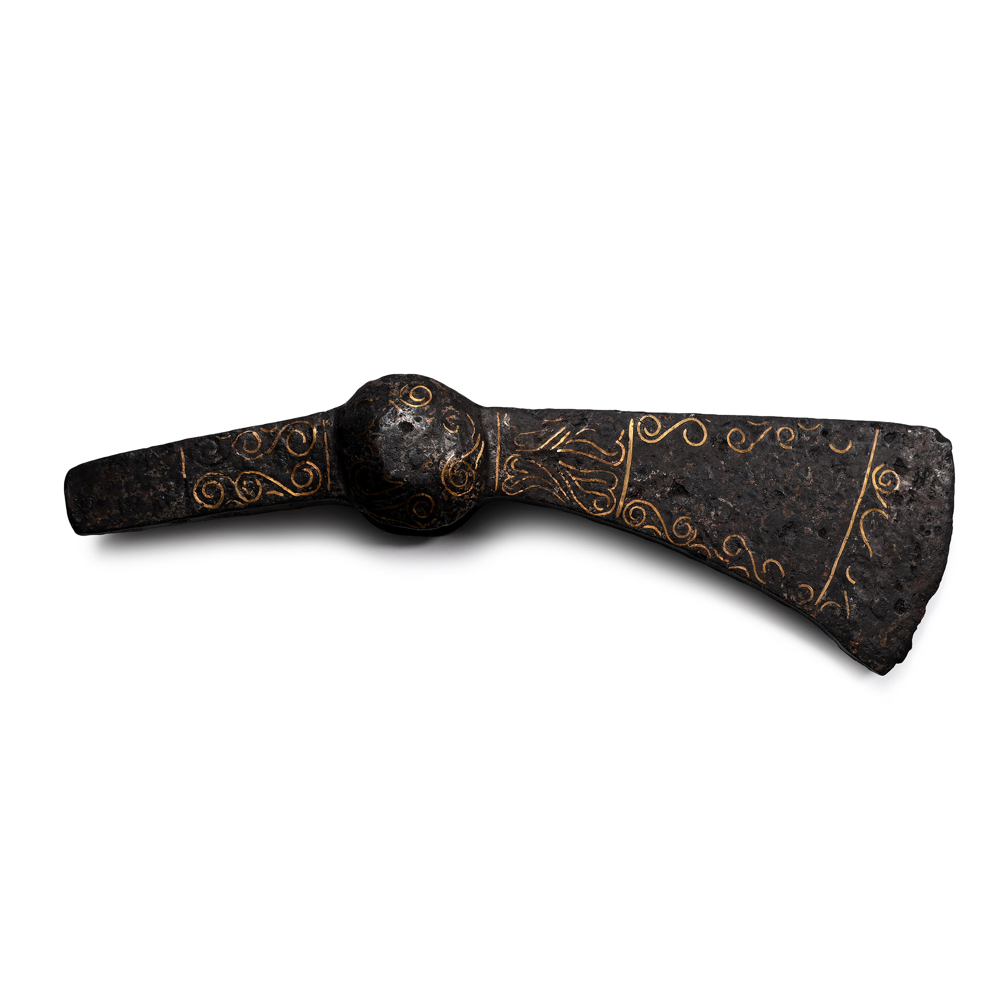 Eastern Viking Period Laten Inlaid Iron Axehead