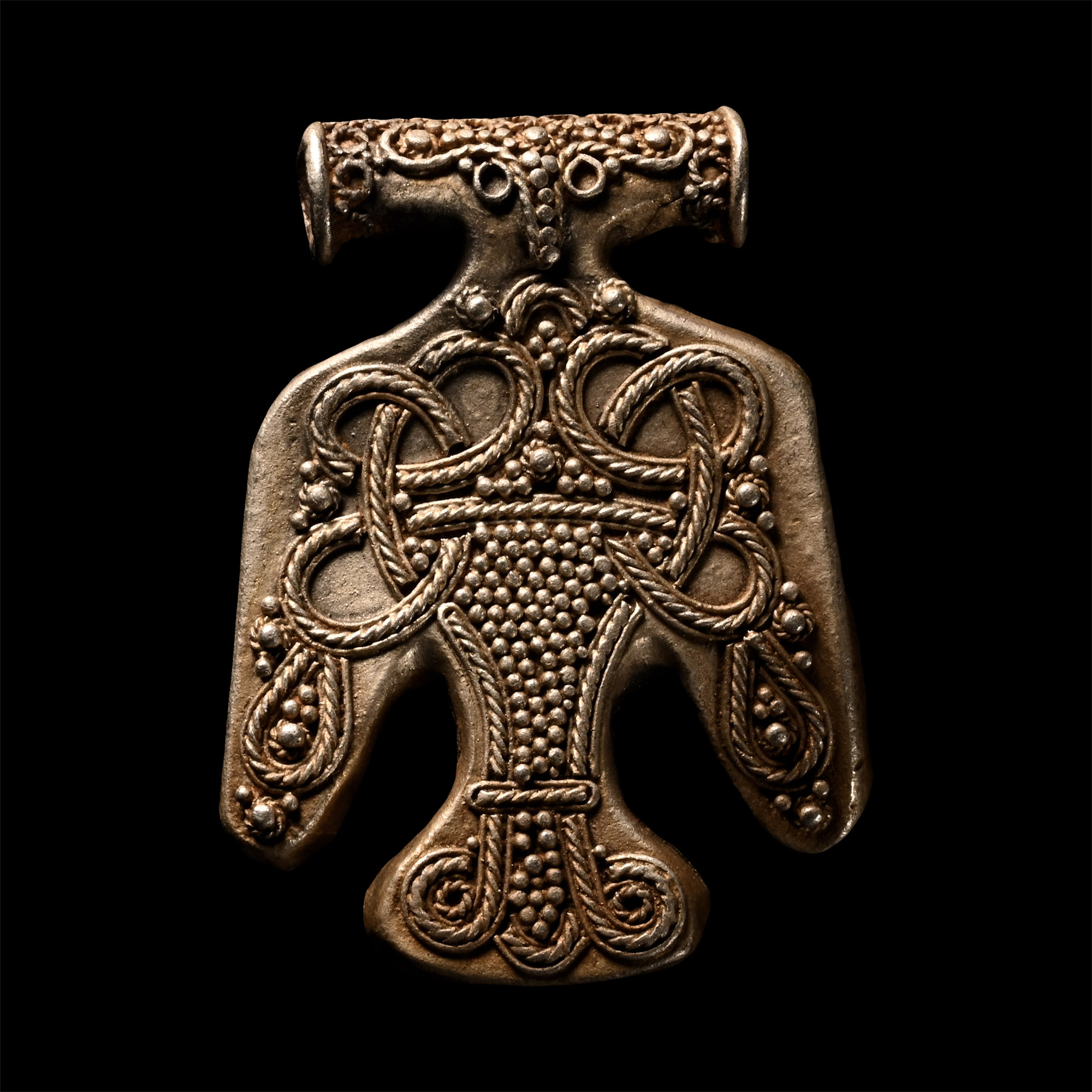 Viking Silver Filigree Bird Pendant