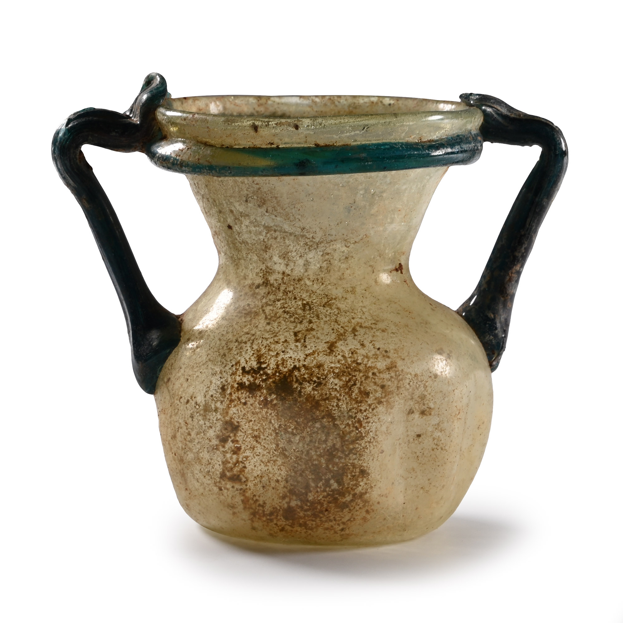 Roman Glass Handled Jar