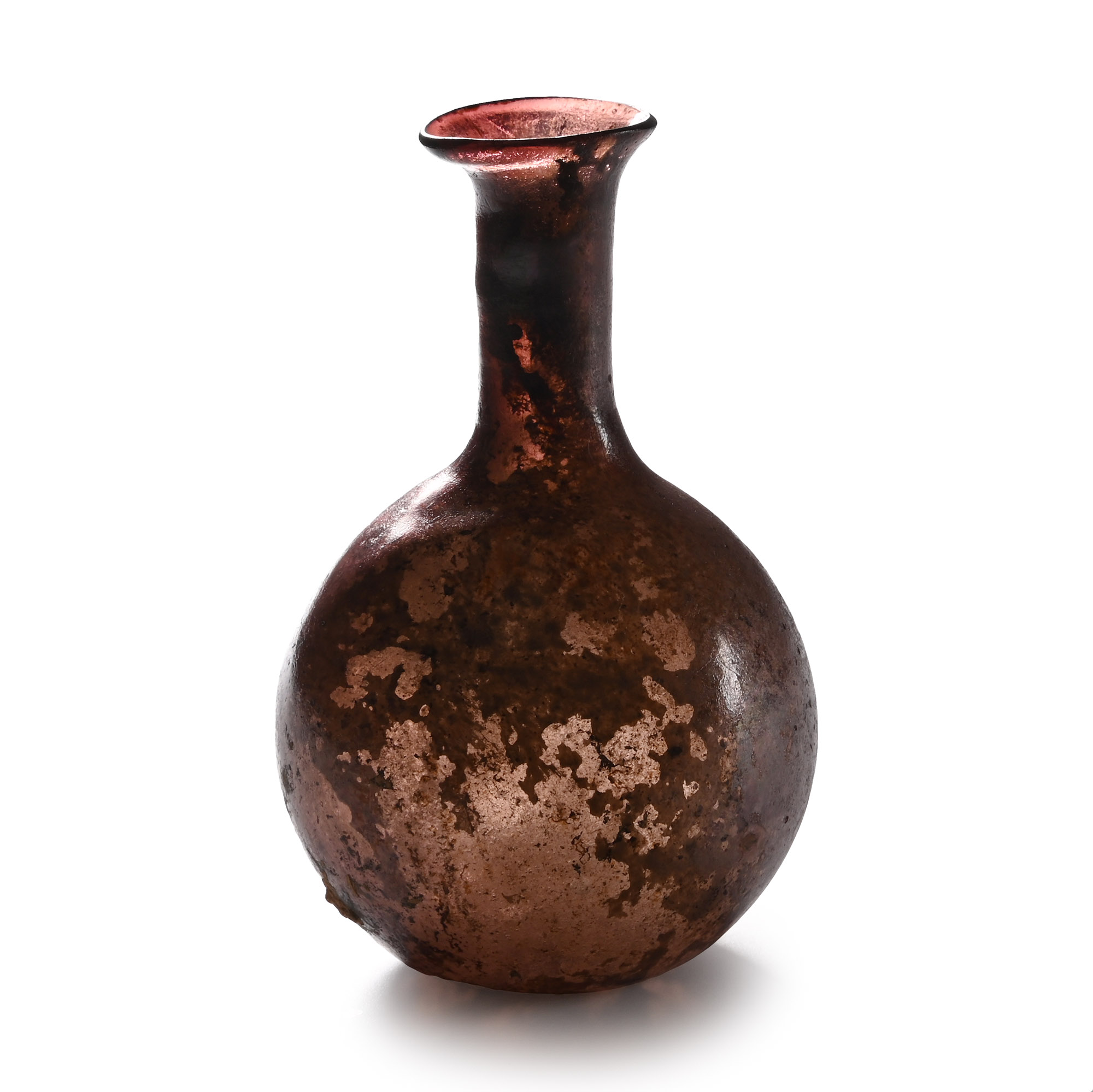 Roman Aubergine Glass Bottle