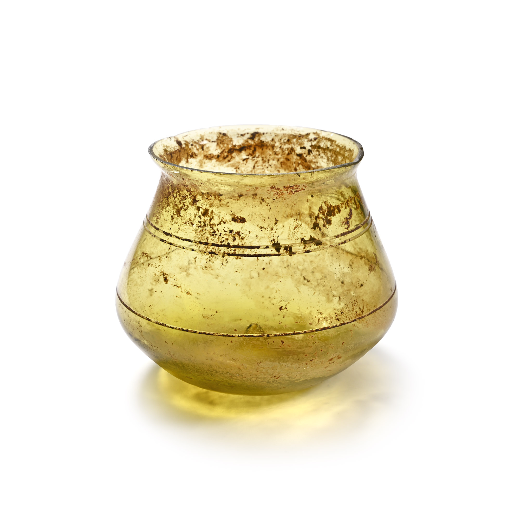Roman Glass Cup with Wheel-Cut Lines