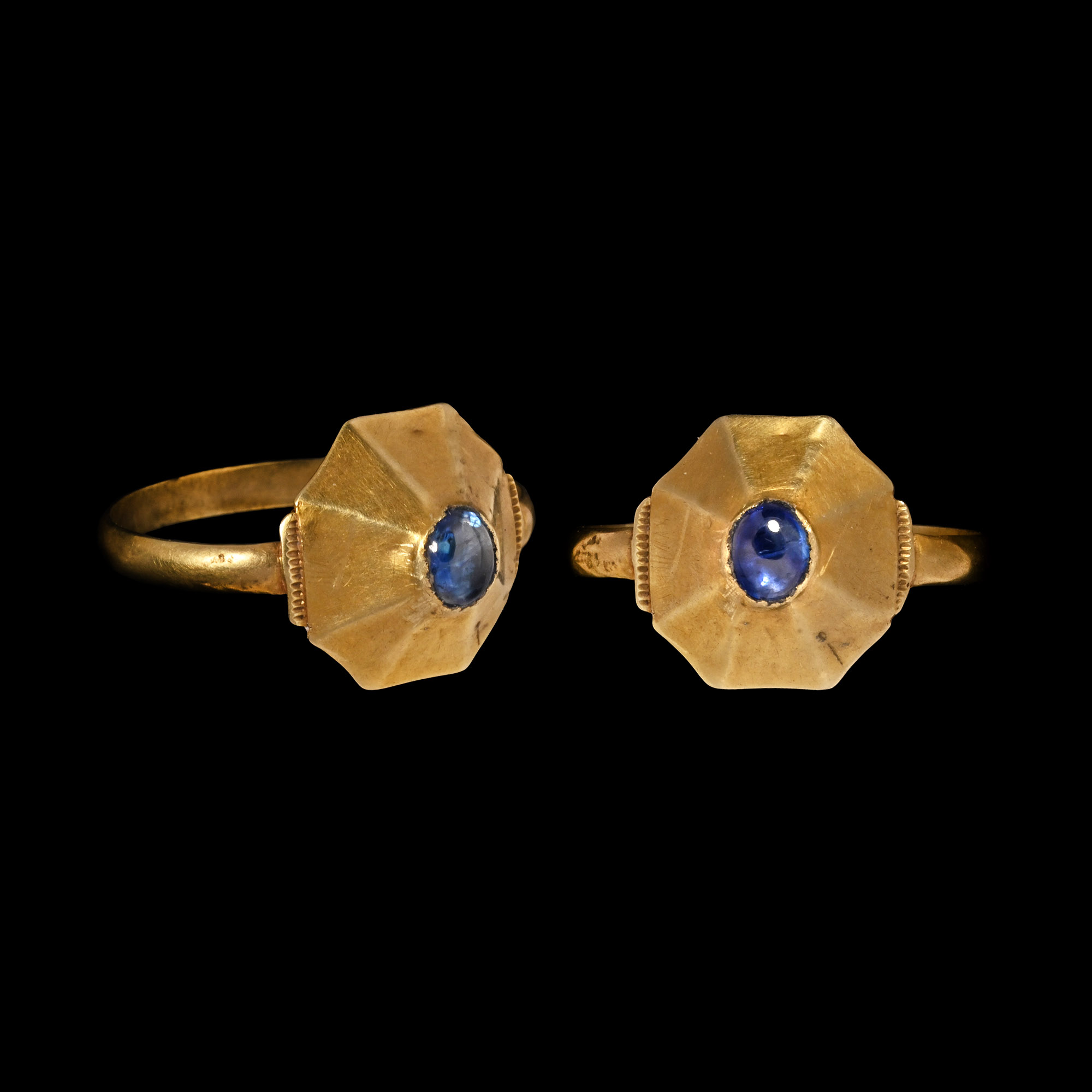 Medieval Gold Ring with Sapphire