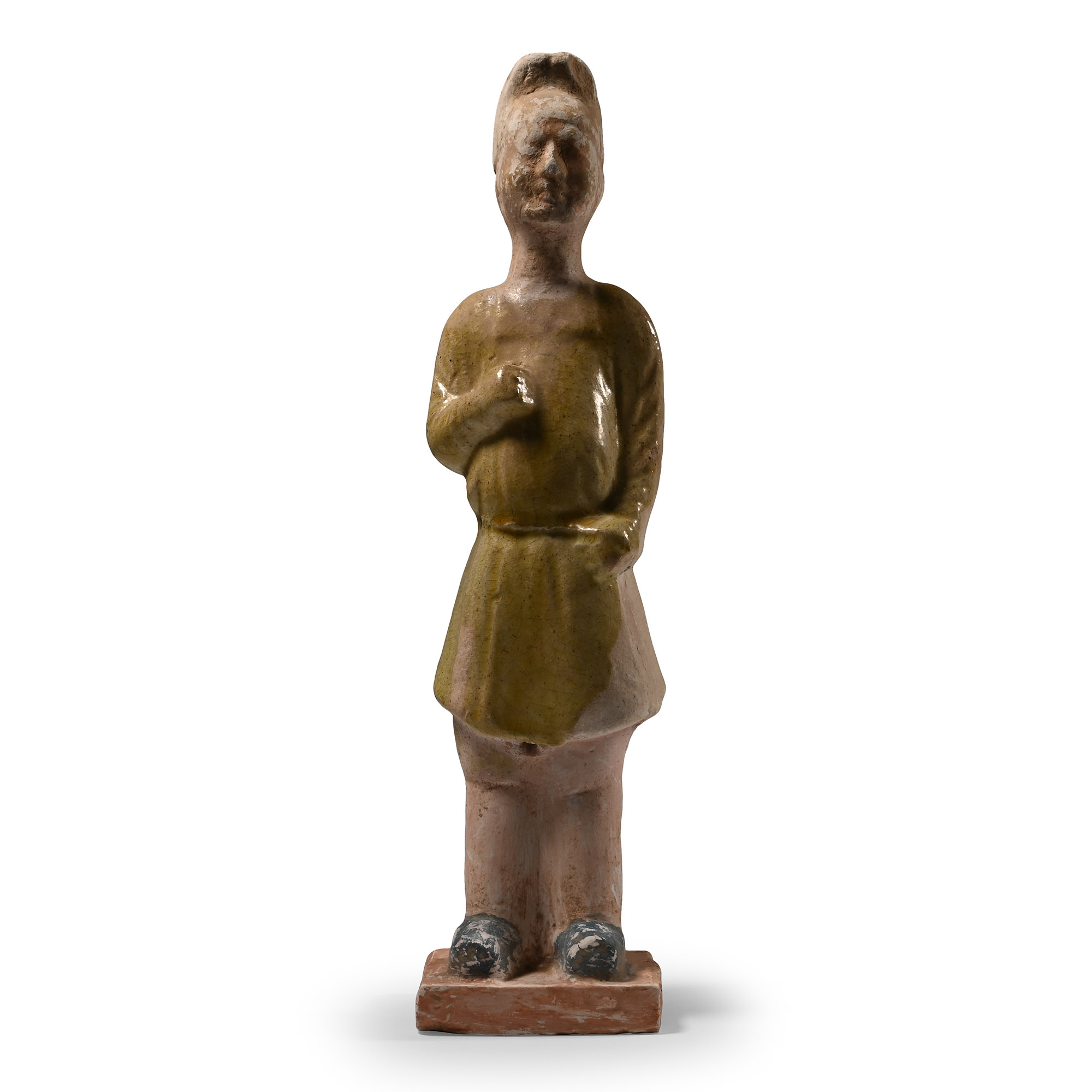Chinese Sui Straw Glazed Figure