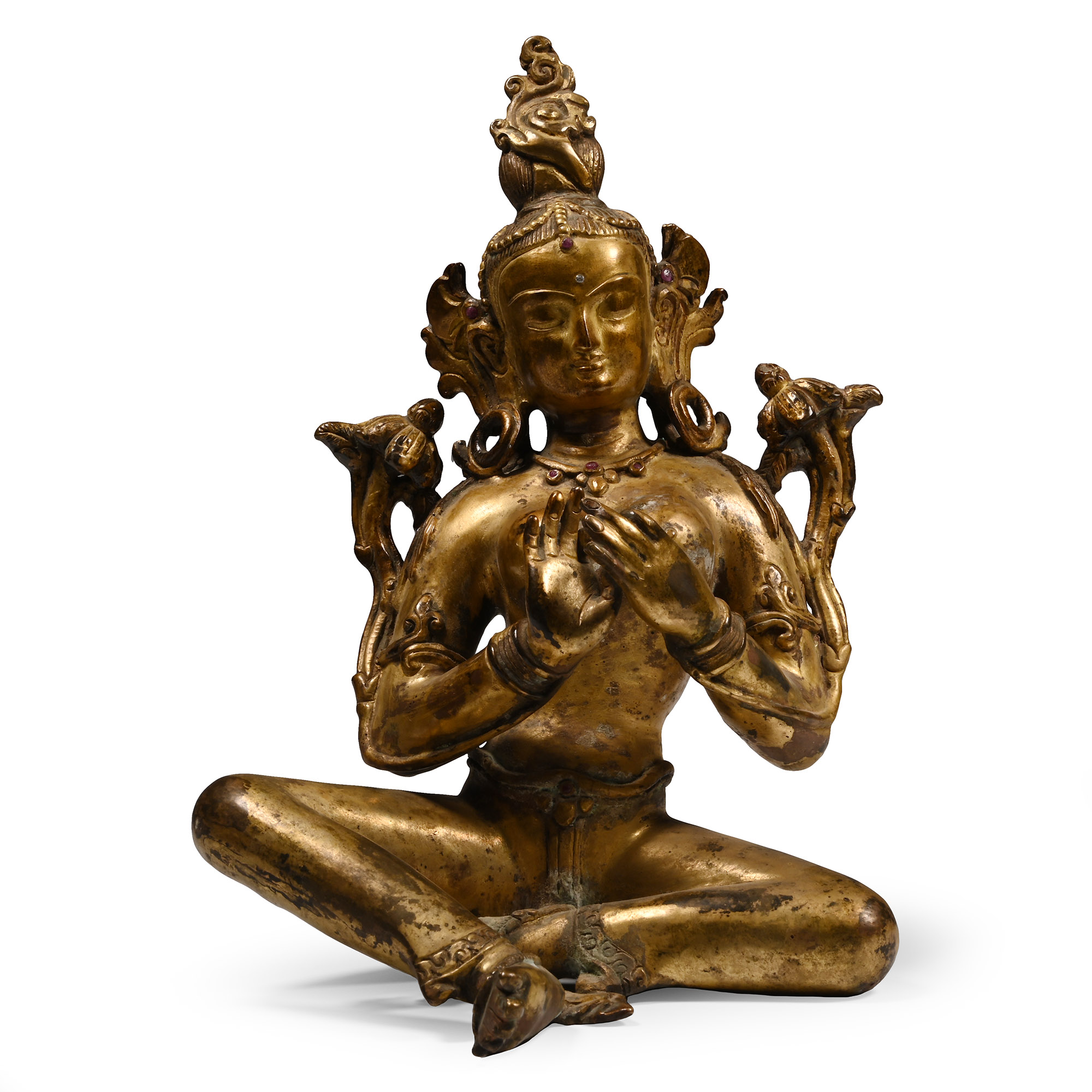 Sino-Tibetan Gilt Bronze Arya Tara Figure