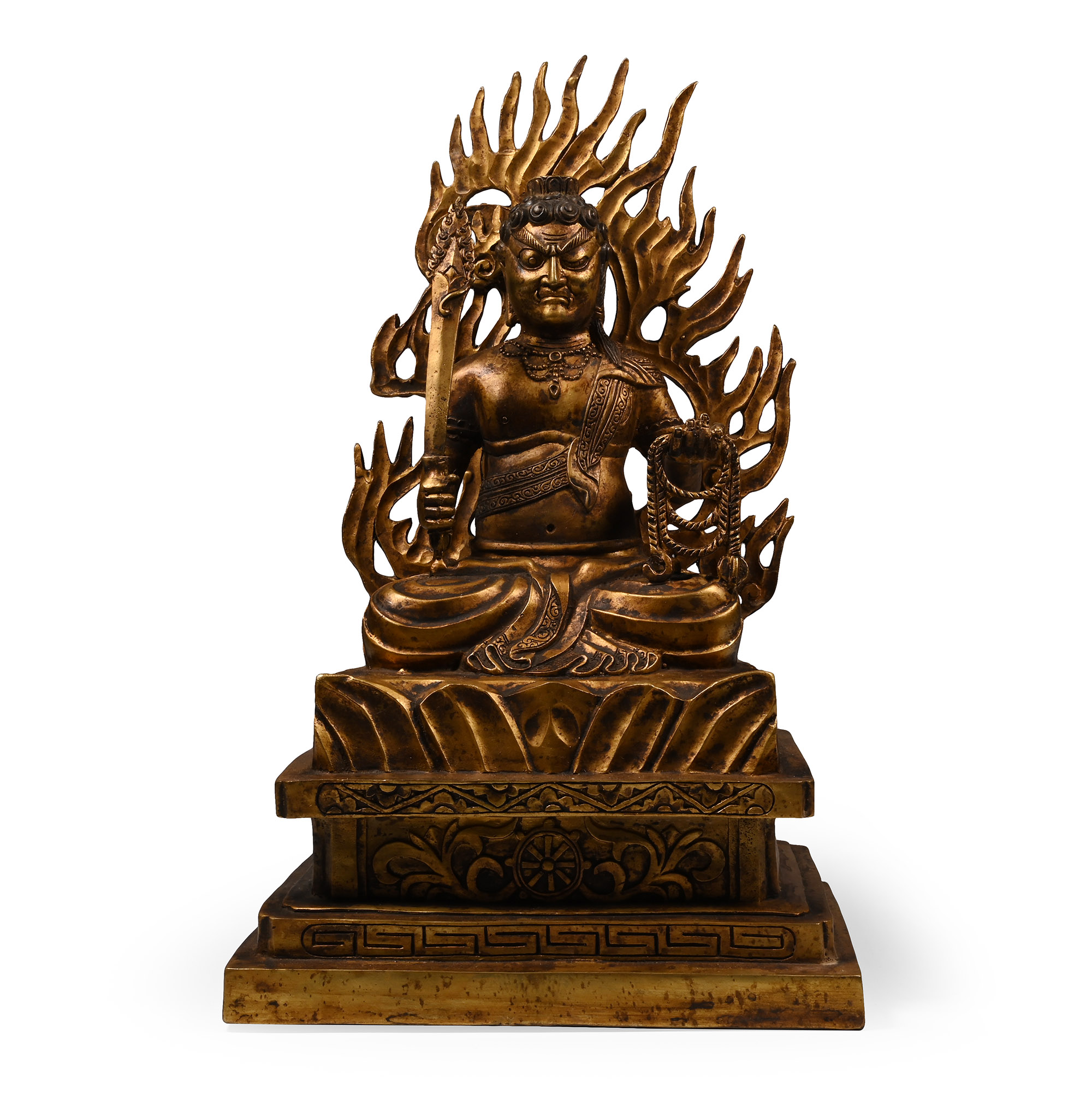 Sino-Tibetan Gilt Bronze Bodhisattva Figure