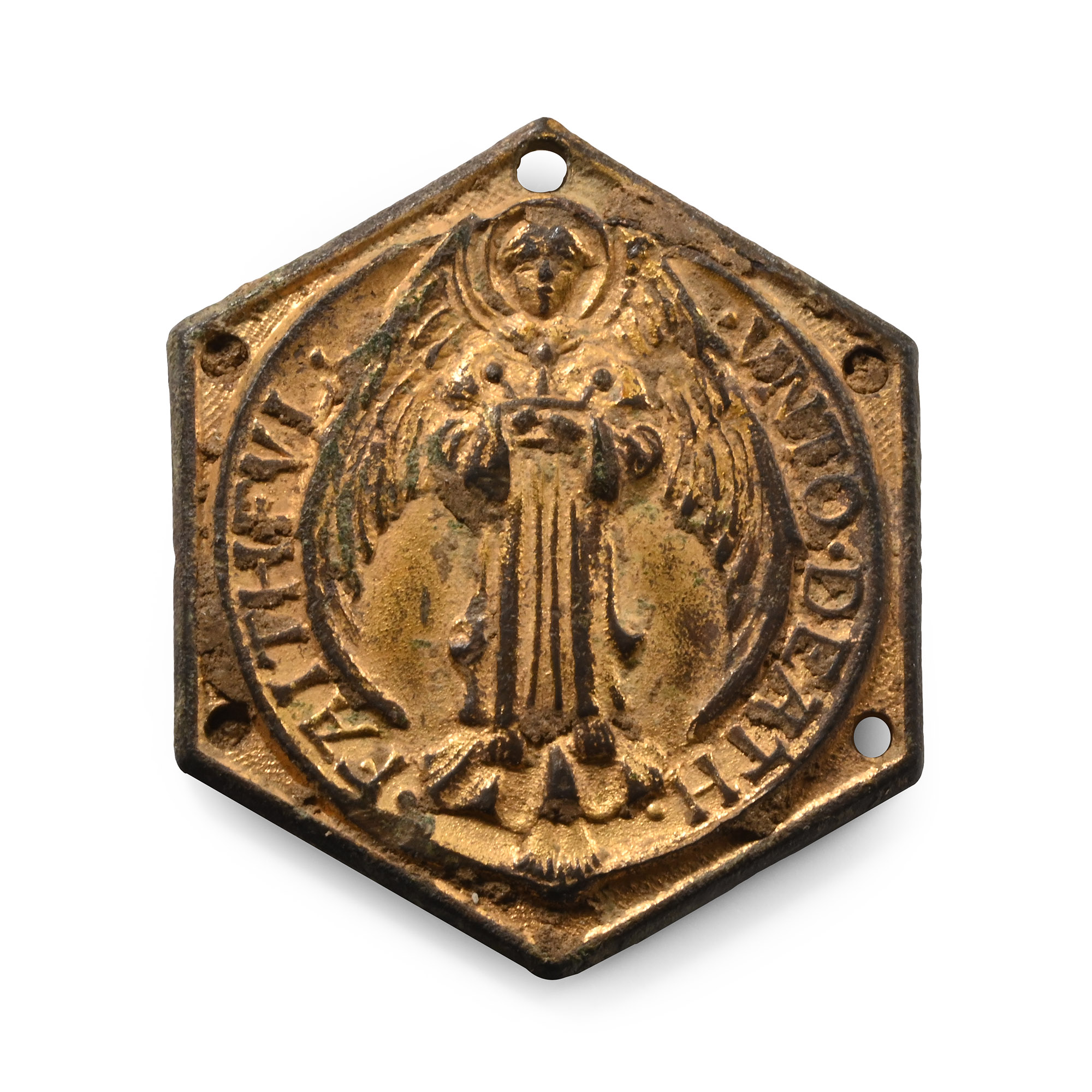 Post Medieval Gilt Bronze Religious Mount