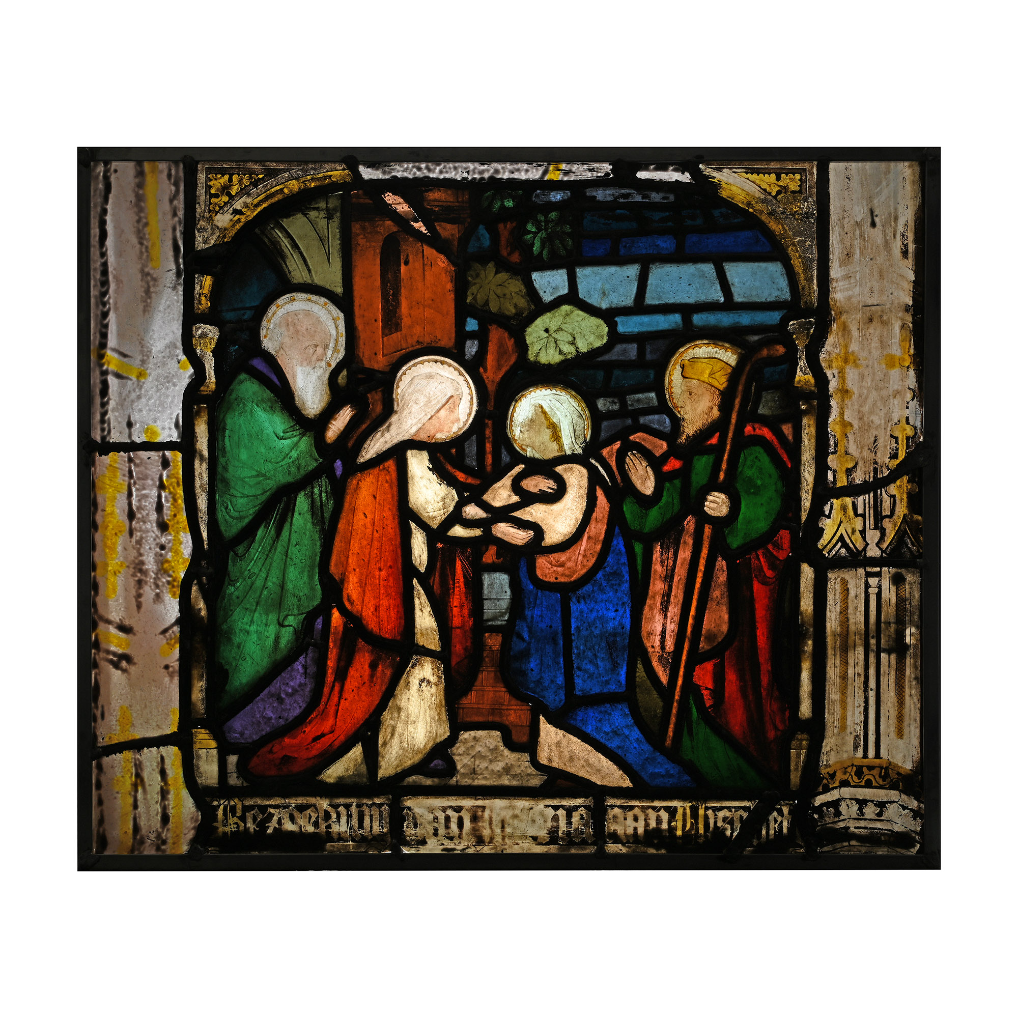 Stained Glass Panel with the Visit of St Mary to St Elizabeth