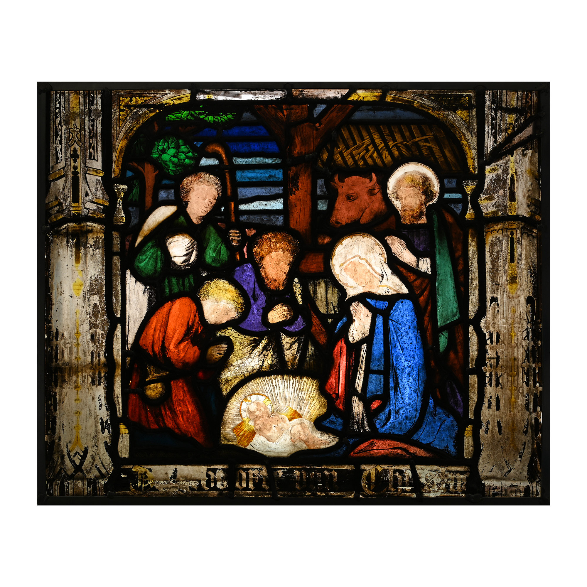 Stained Glass Panel with the Nativity