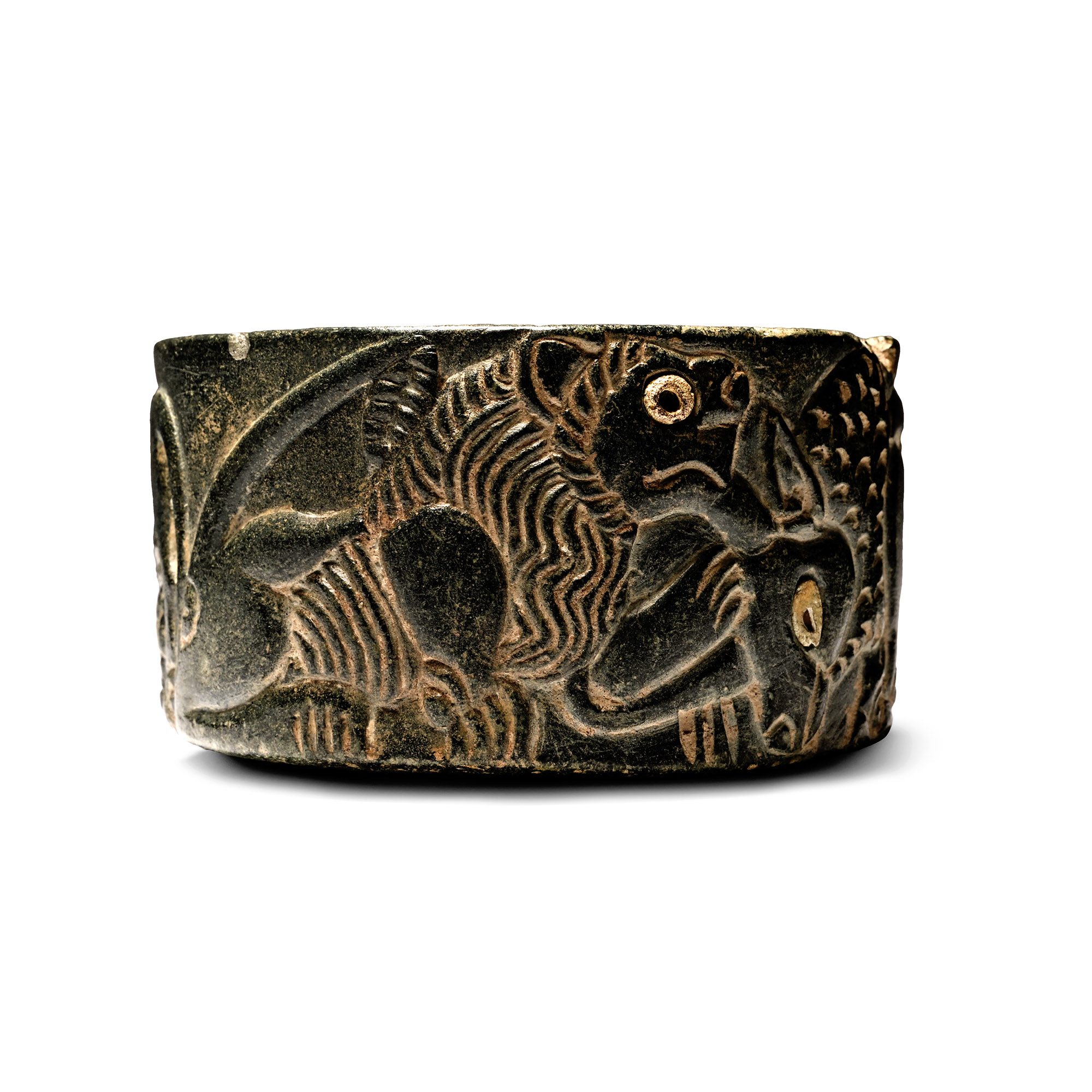 Bactrian Chlorite Bowl with Lions