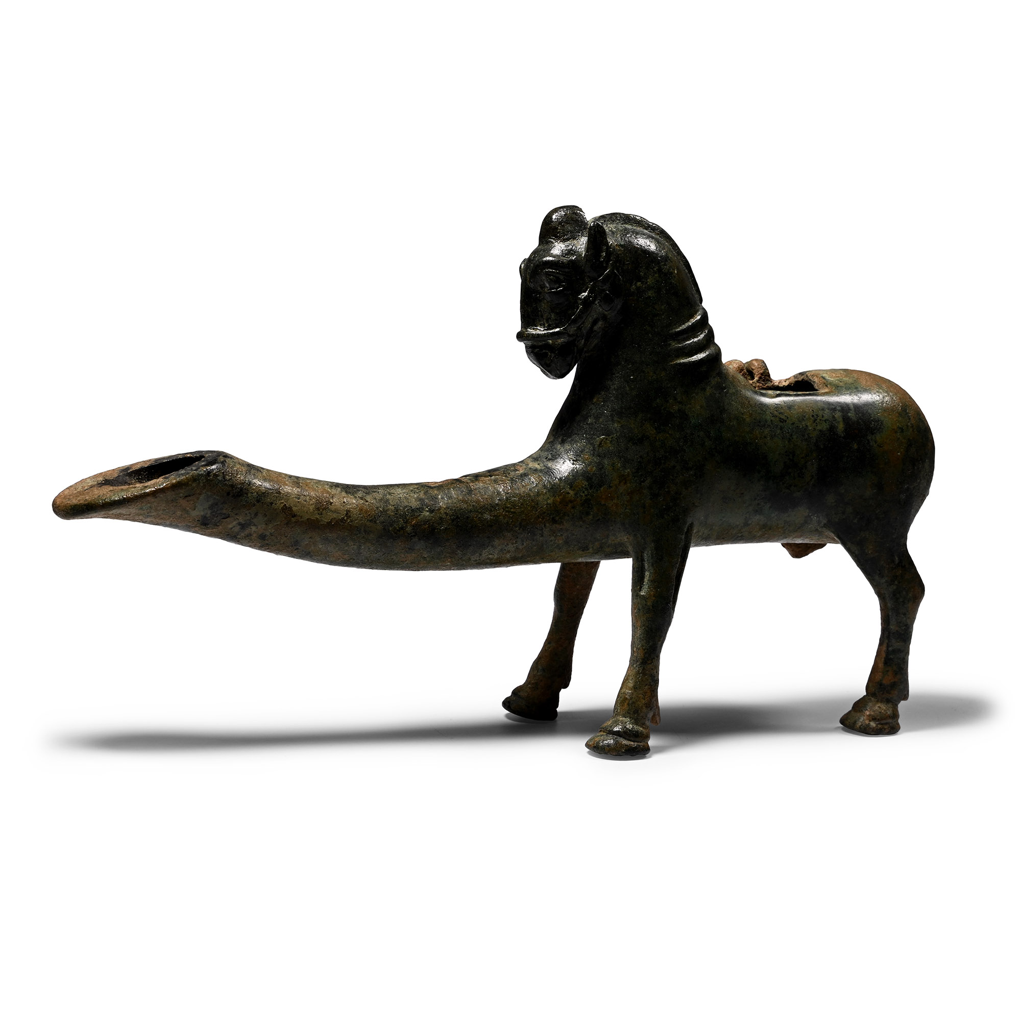 Parthian Bronze Horse Oil Lamp