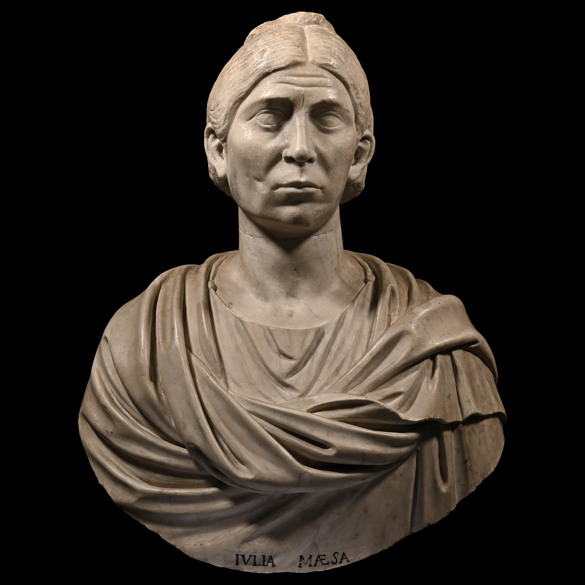 Lifesize Roman Marble Portrait Head of a Patrician Woman