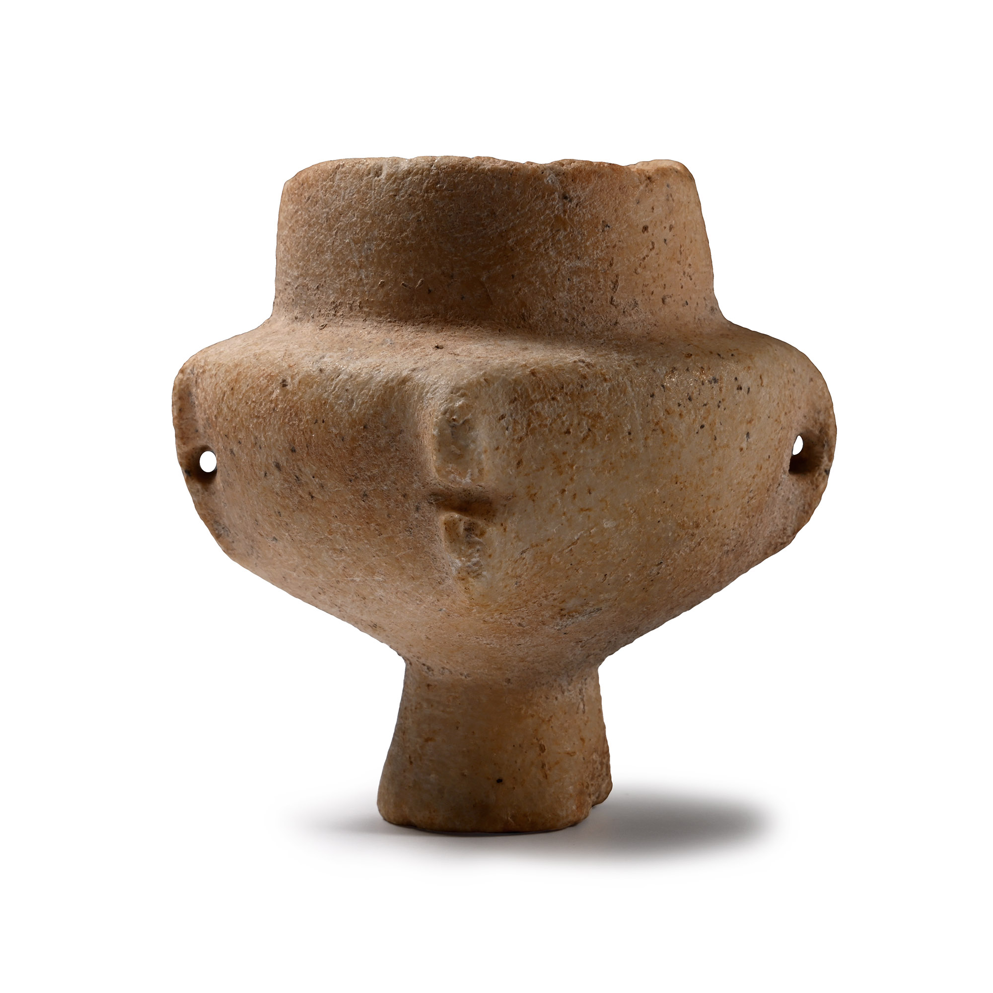 A Cycladic Marble Kandila Vase