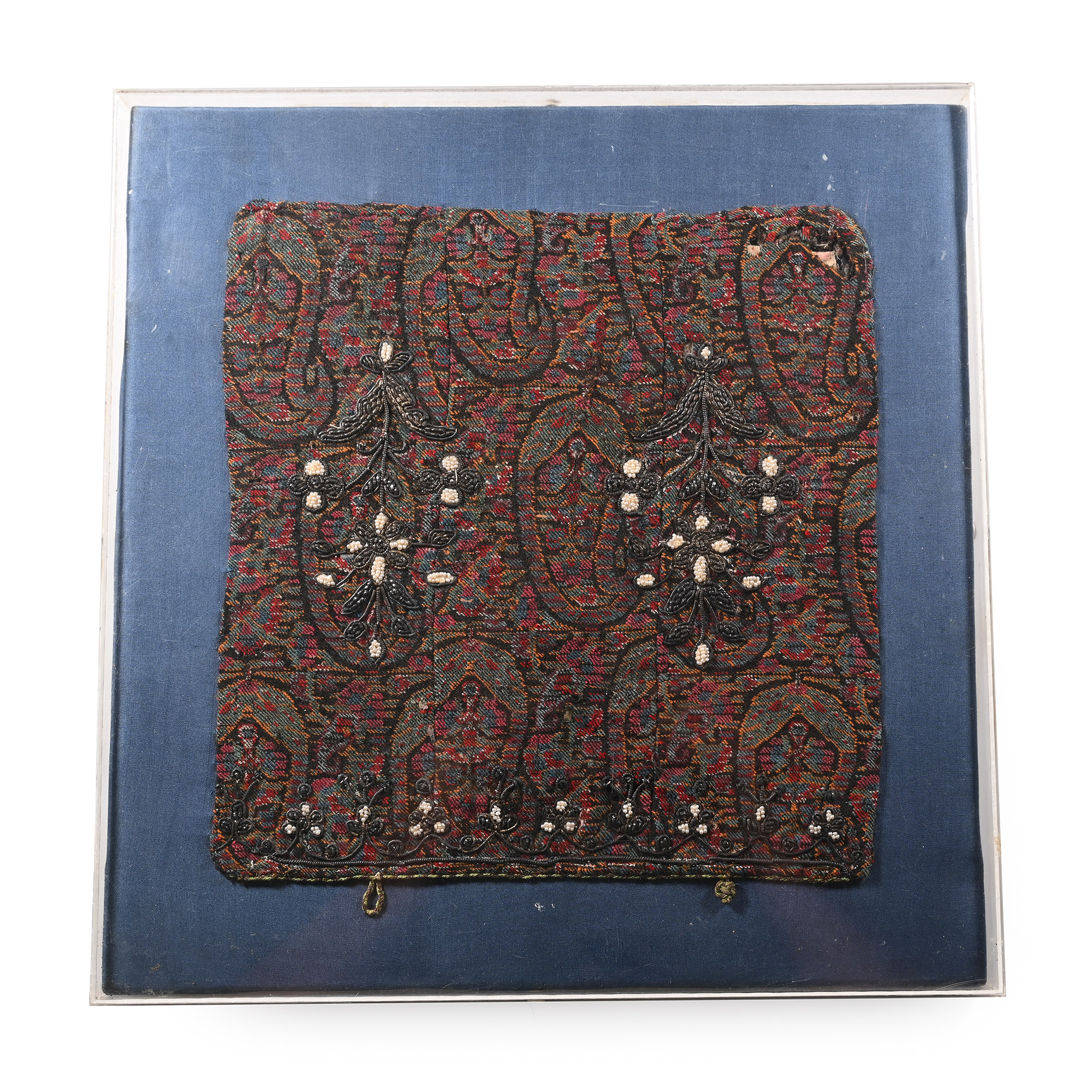 Qajar Textile with Pearls
