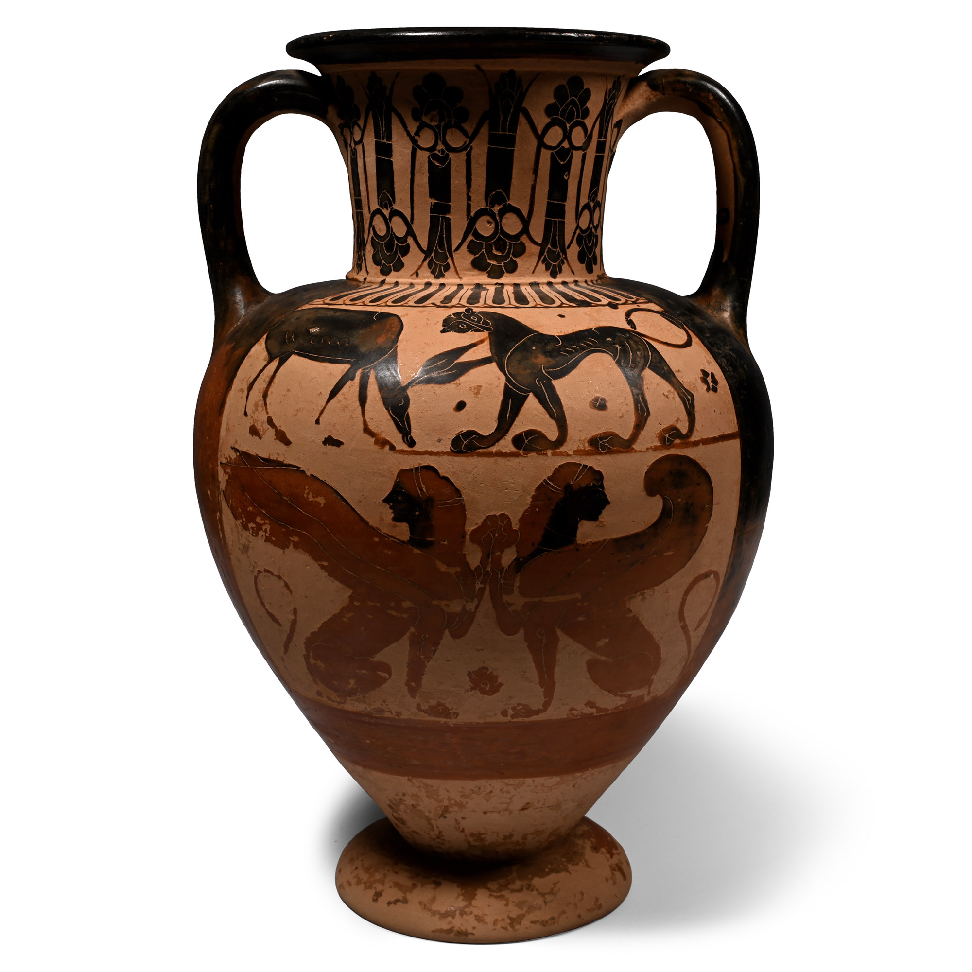 Corinthian Terracotta Amphora Attributed to the Phineus Painter