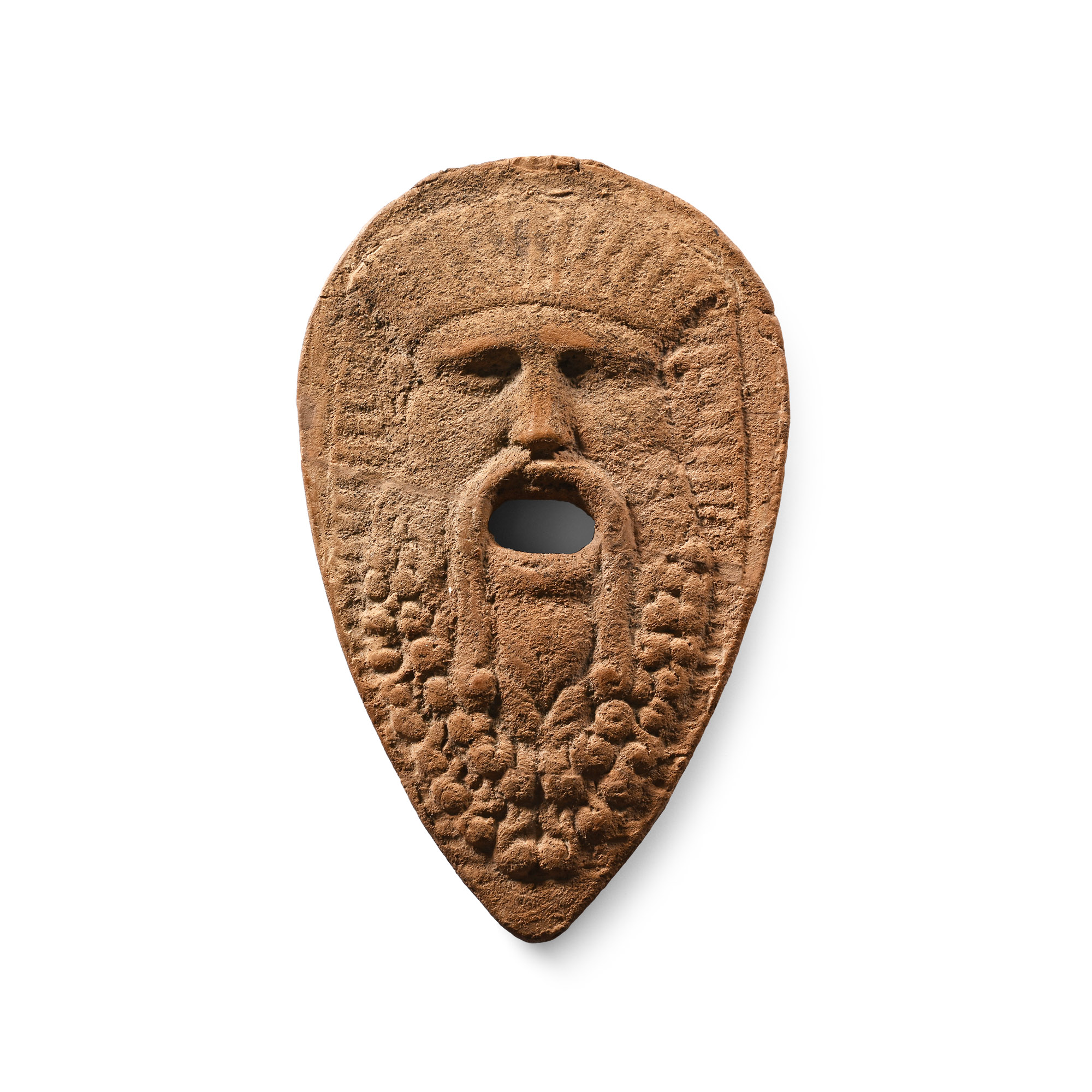 Romano-British Votive Terracotta Mask of Silenus