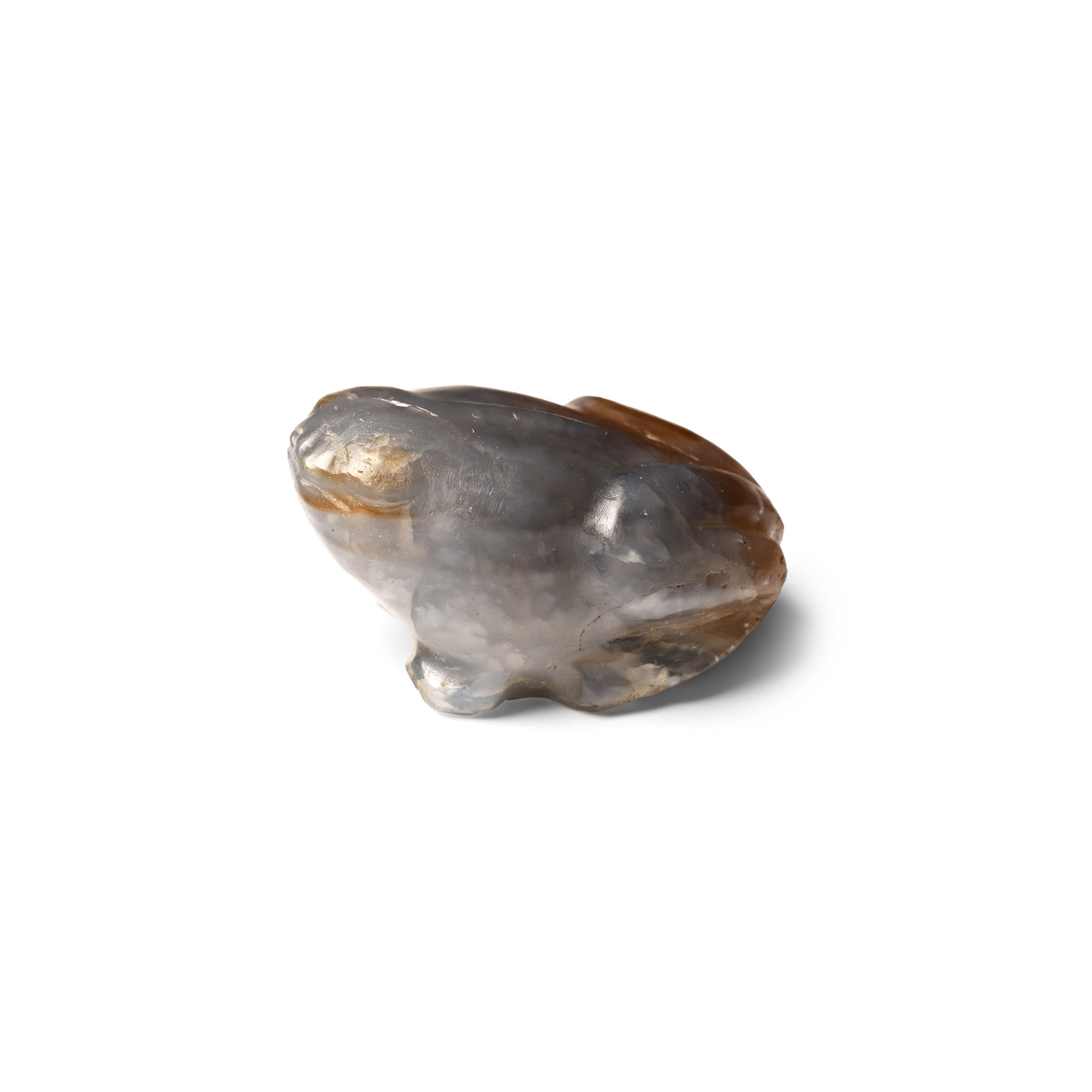 Mesopotamian Blue Agate Frog Amulet