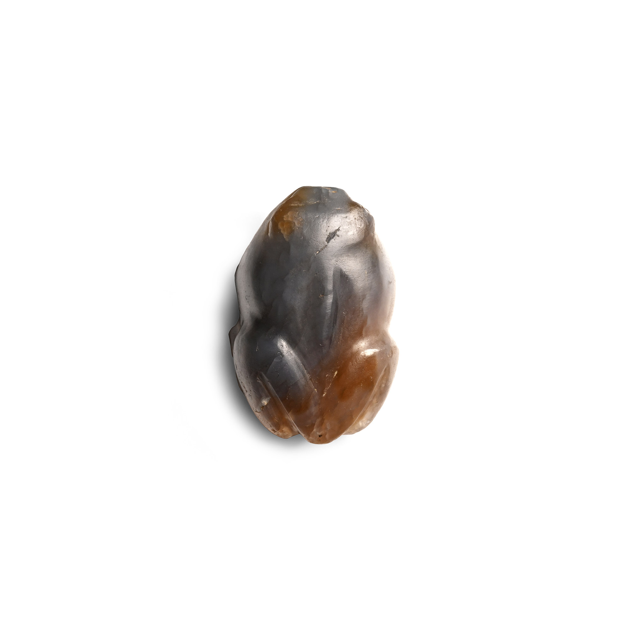 Mesopotamian Blue Agate Frog Amulet