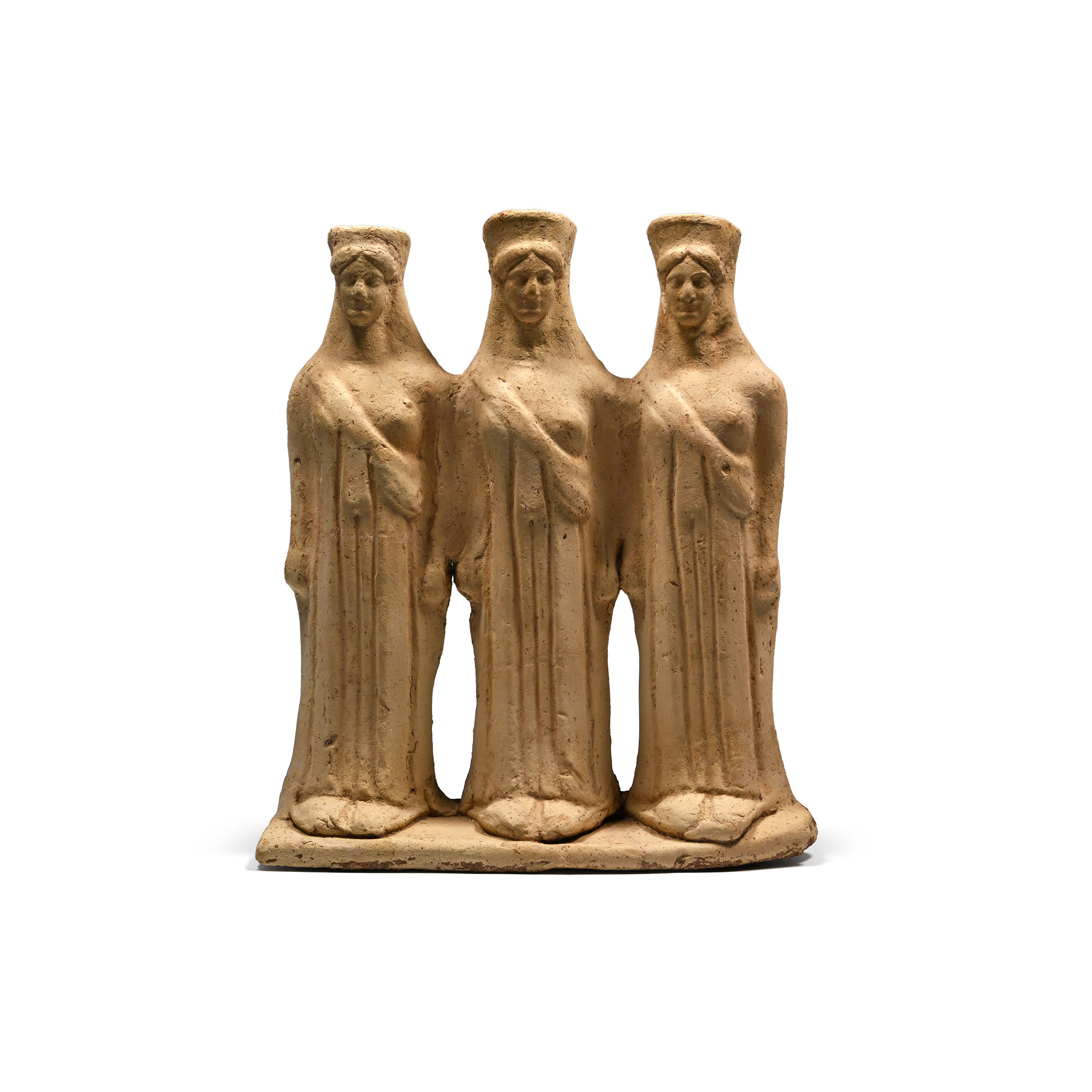 Greek Terracotta Triple Kore