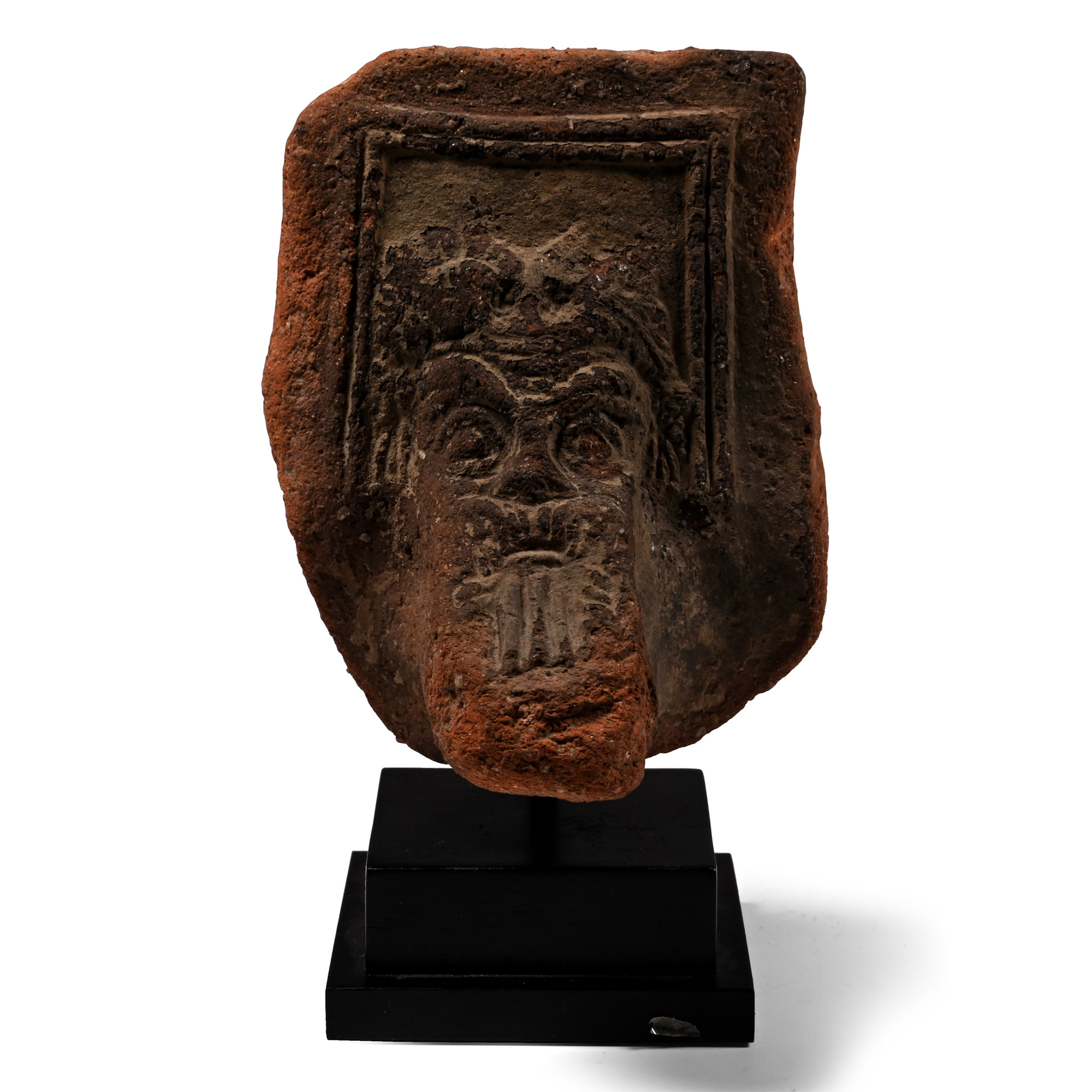 Hellenistic Terracotta Brazier Fragment with Face