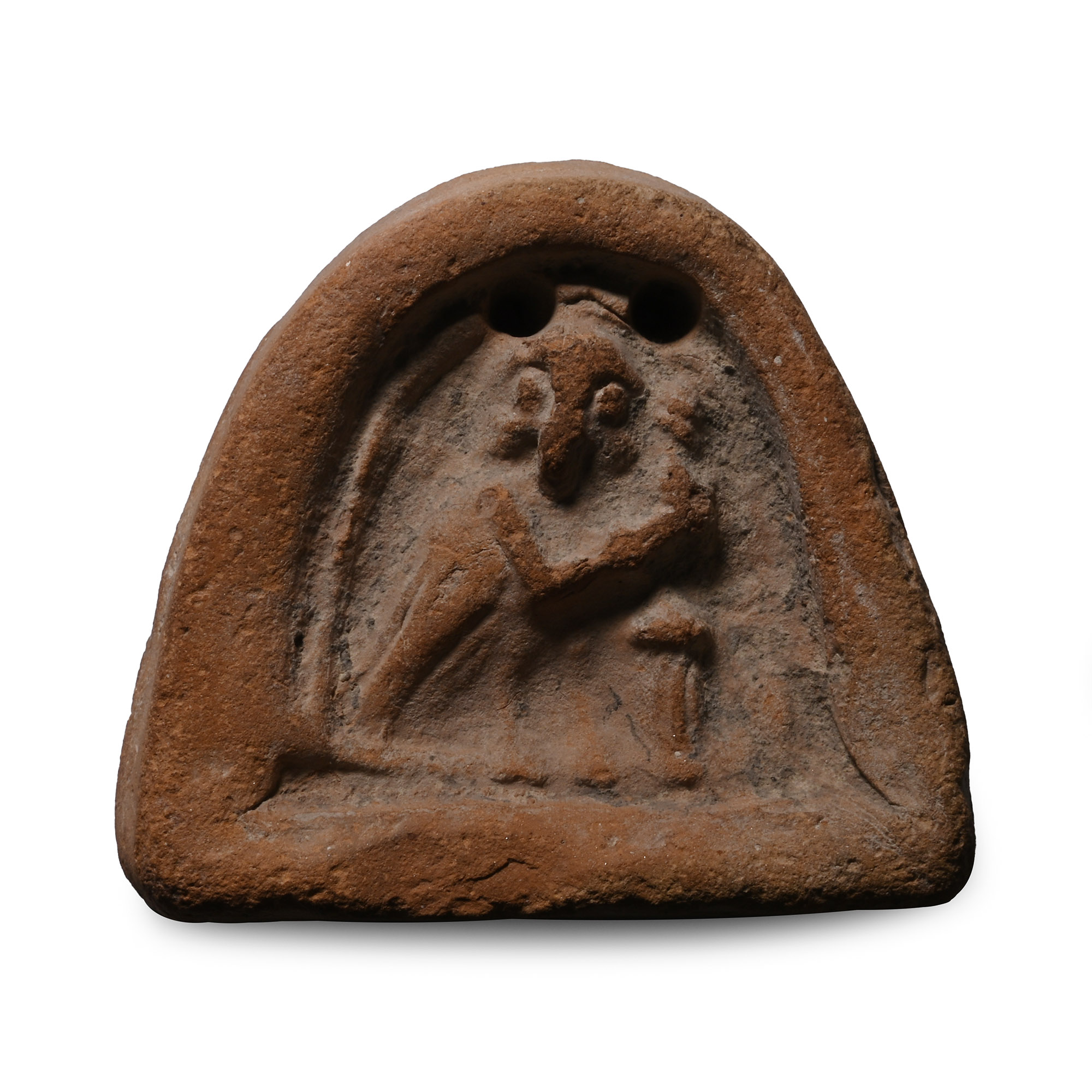 Western Asiatic Terracotta Mount with Beast